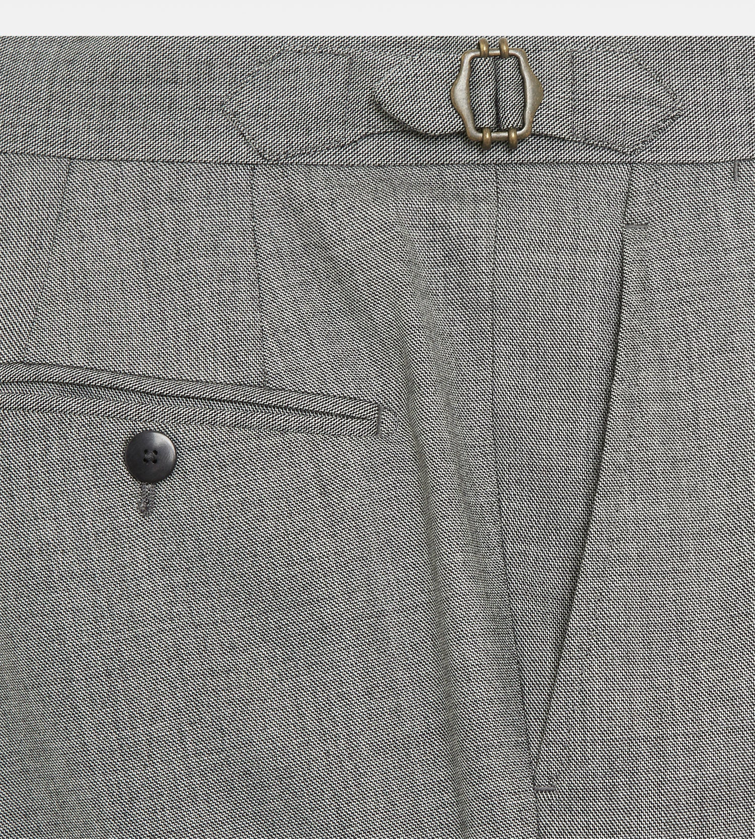 Costume croisé bas 6x1 gris en laine