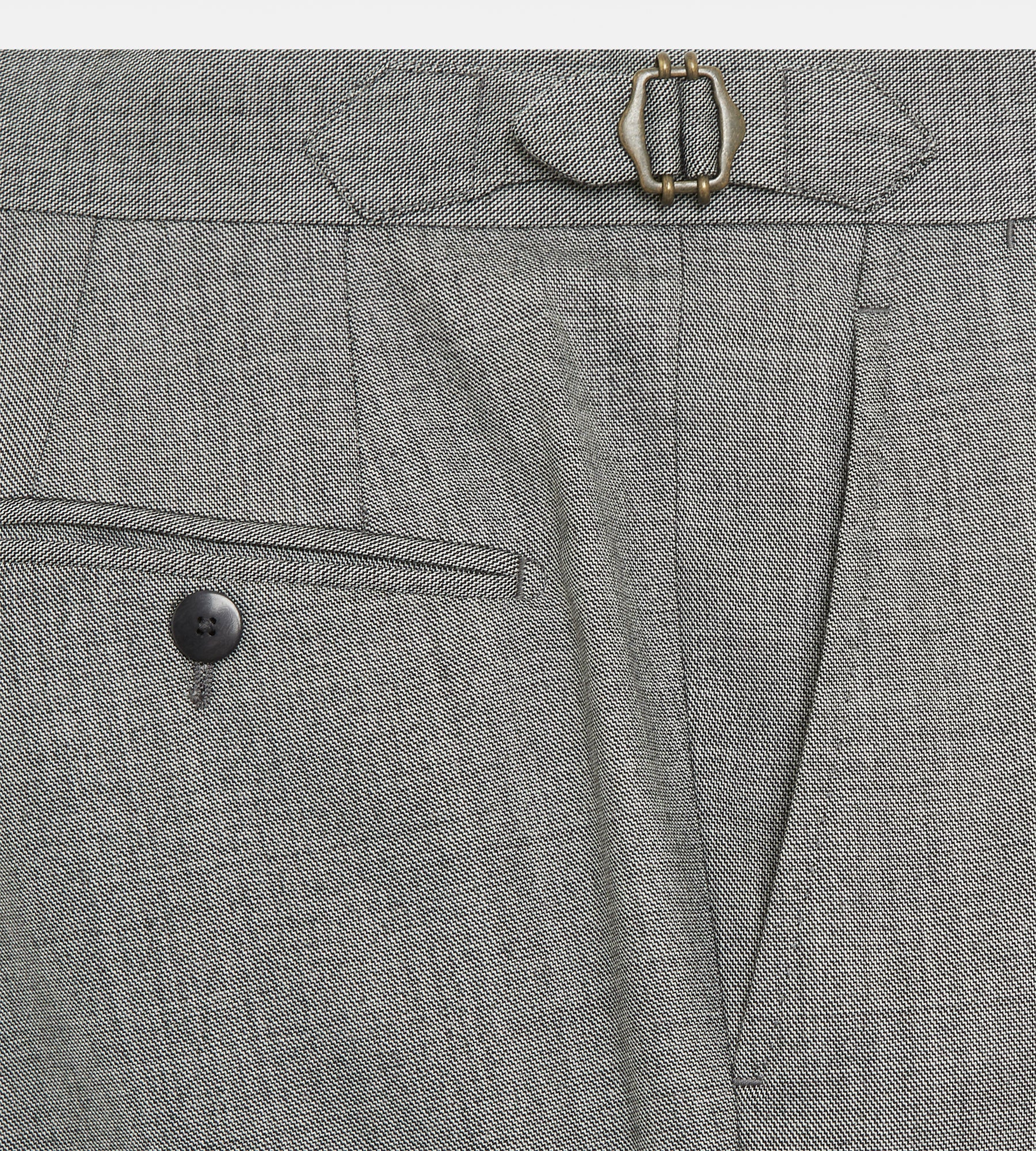 Costume croisé bas 6x1 gris en laine