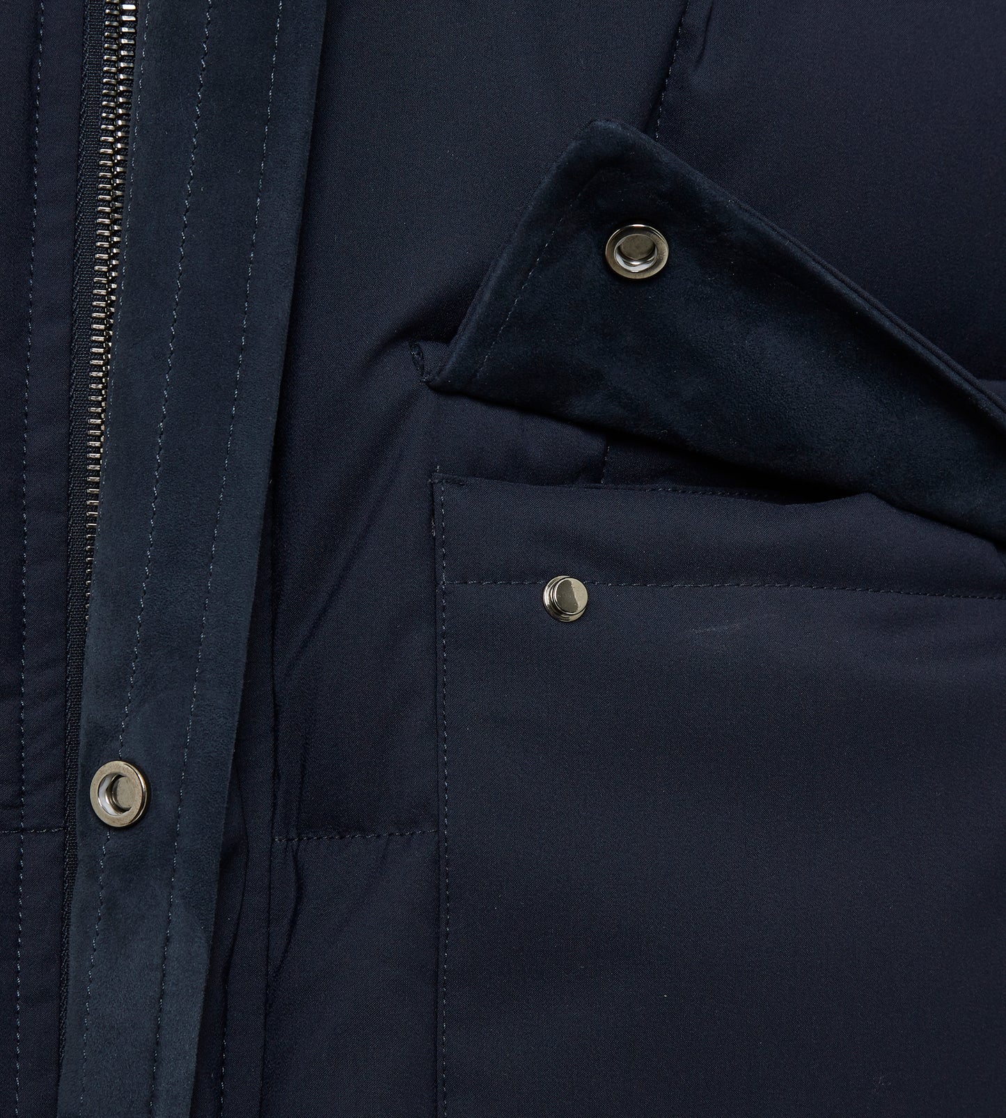 Doudoune bleu marine - Tissu Loro Piana Storm System