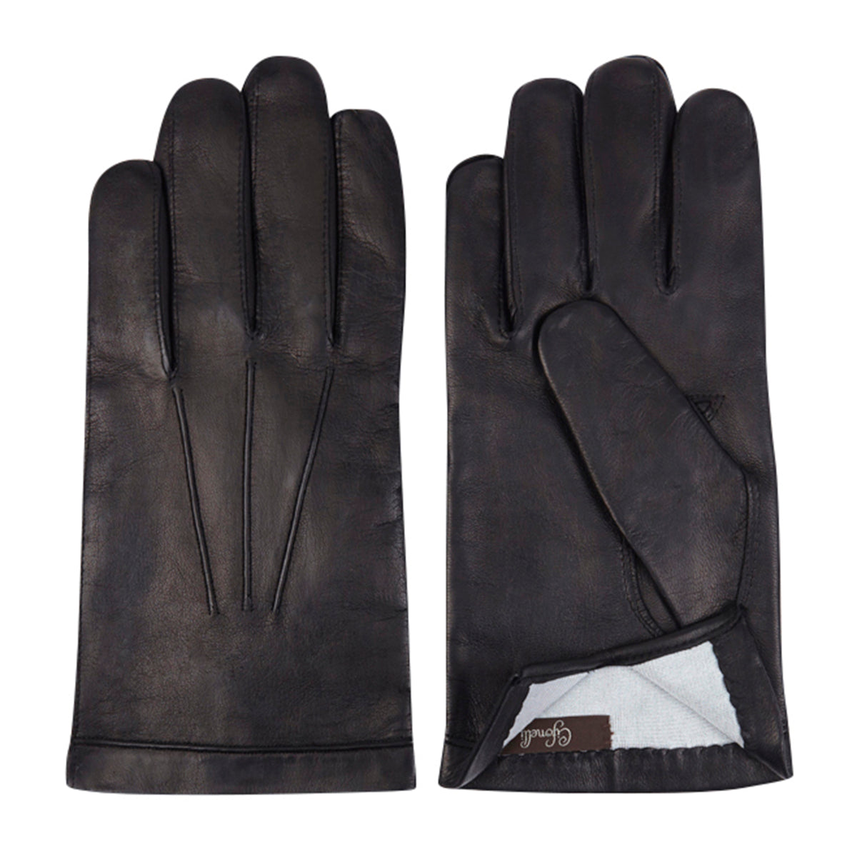 Gants noir en cuir d&