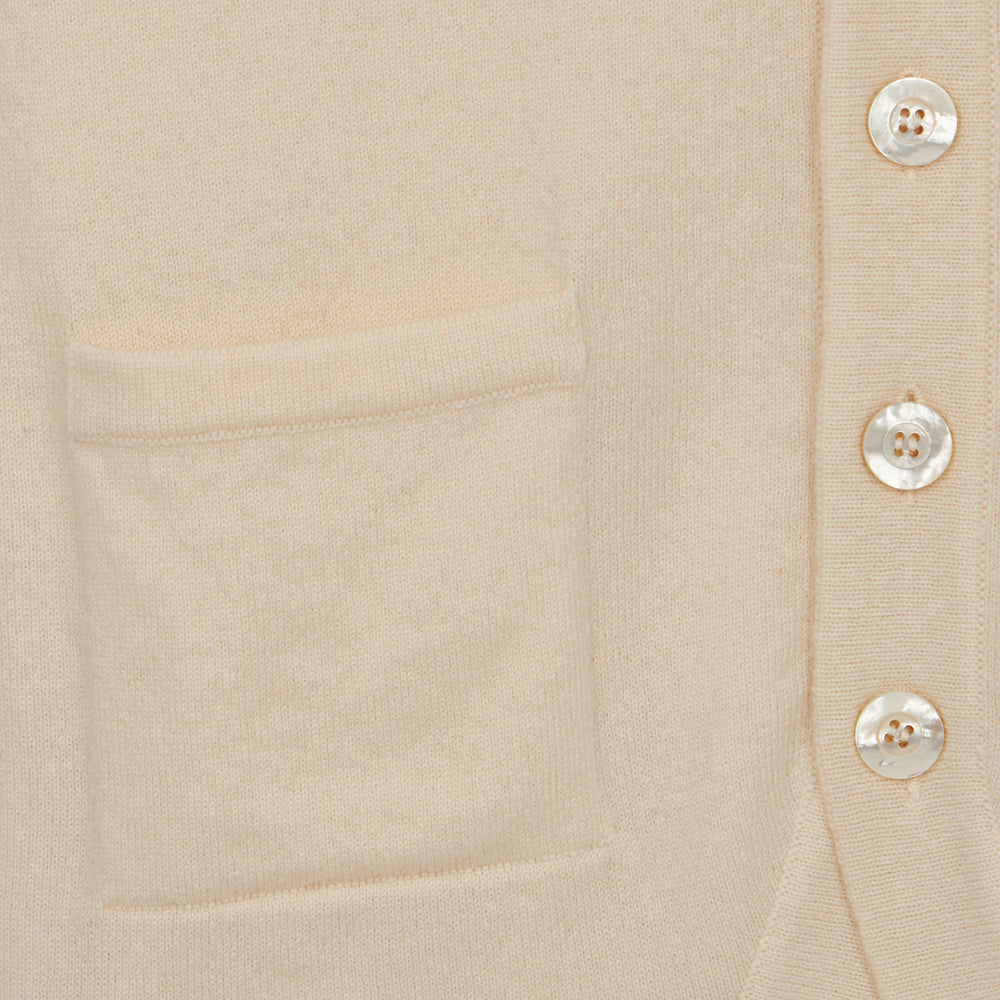 Gilet pure cachemire beige