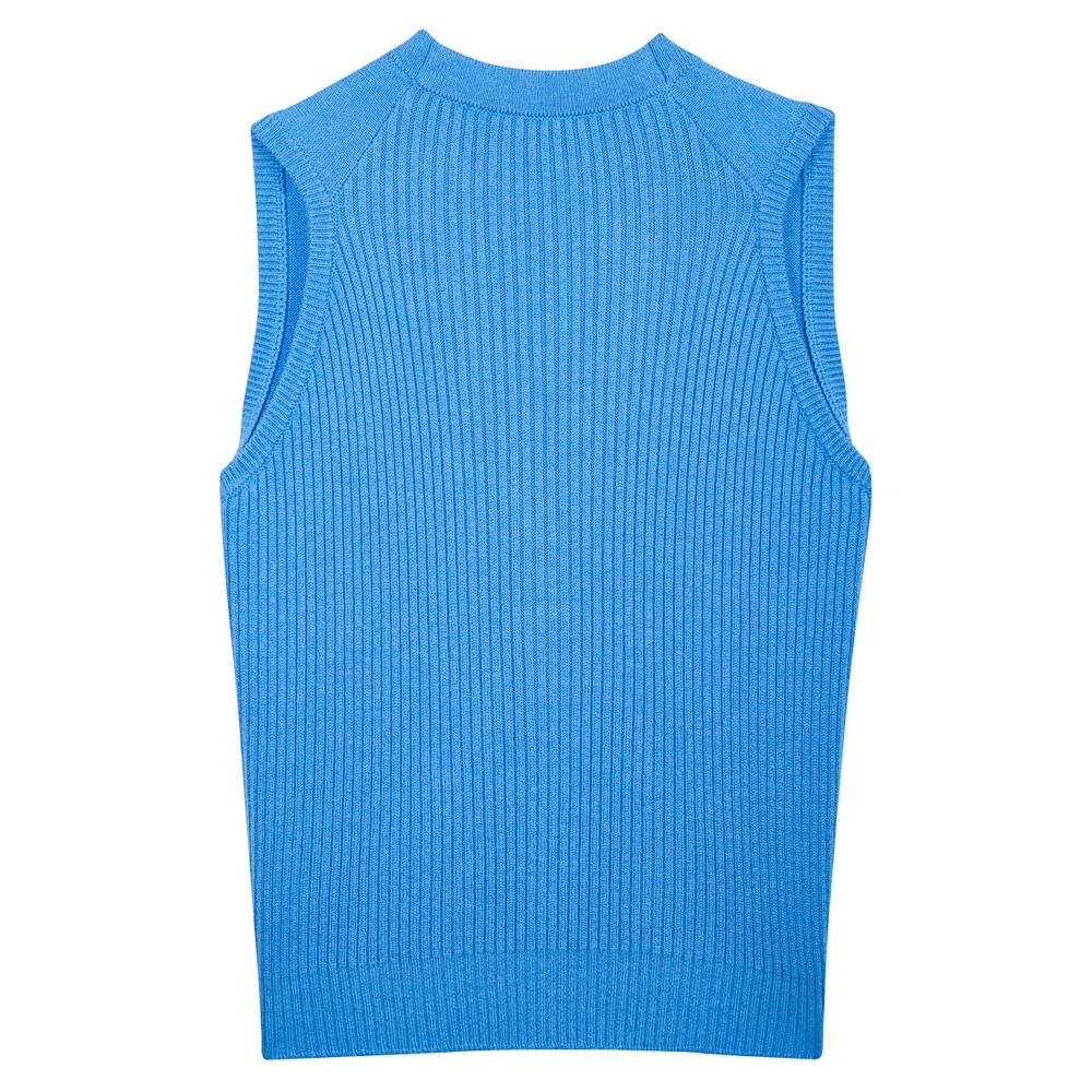 Gilet en cachemire bleu