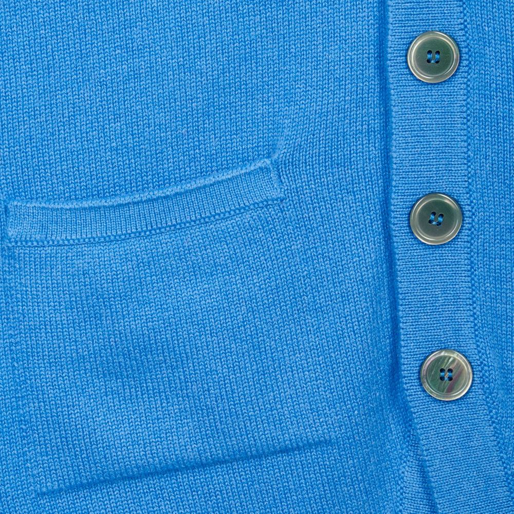 Gilet en cachemire bleu