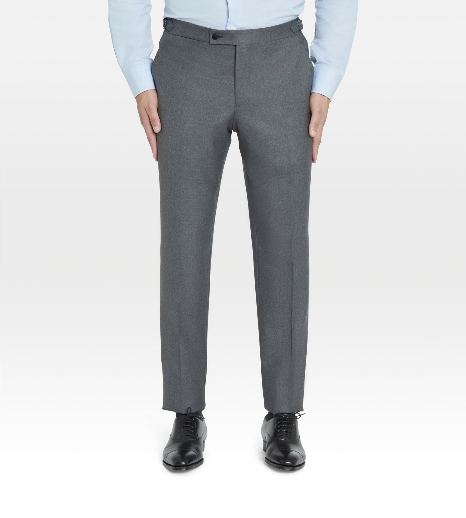 Pantalon en laine gris foncé