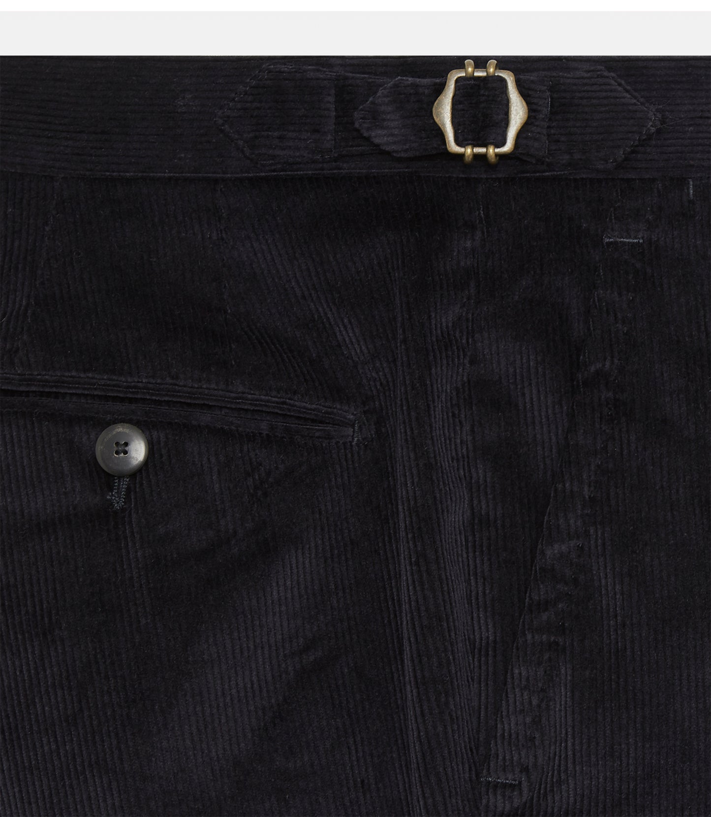 Pantalon en velours côtelé bleu marine