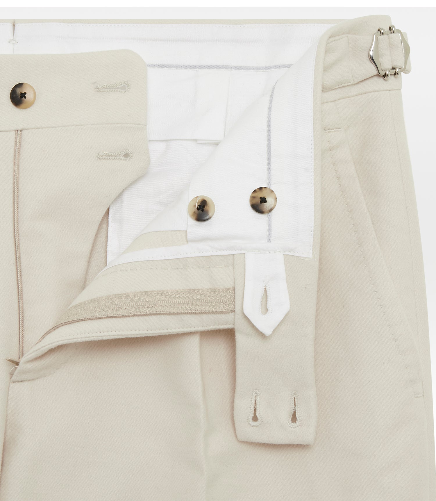 Pantalon en coton moleskine beige