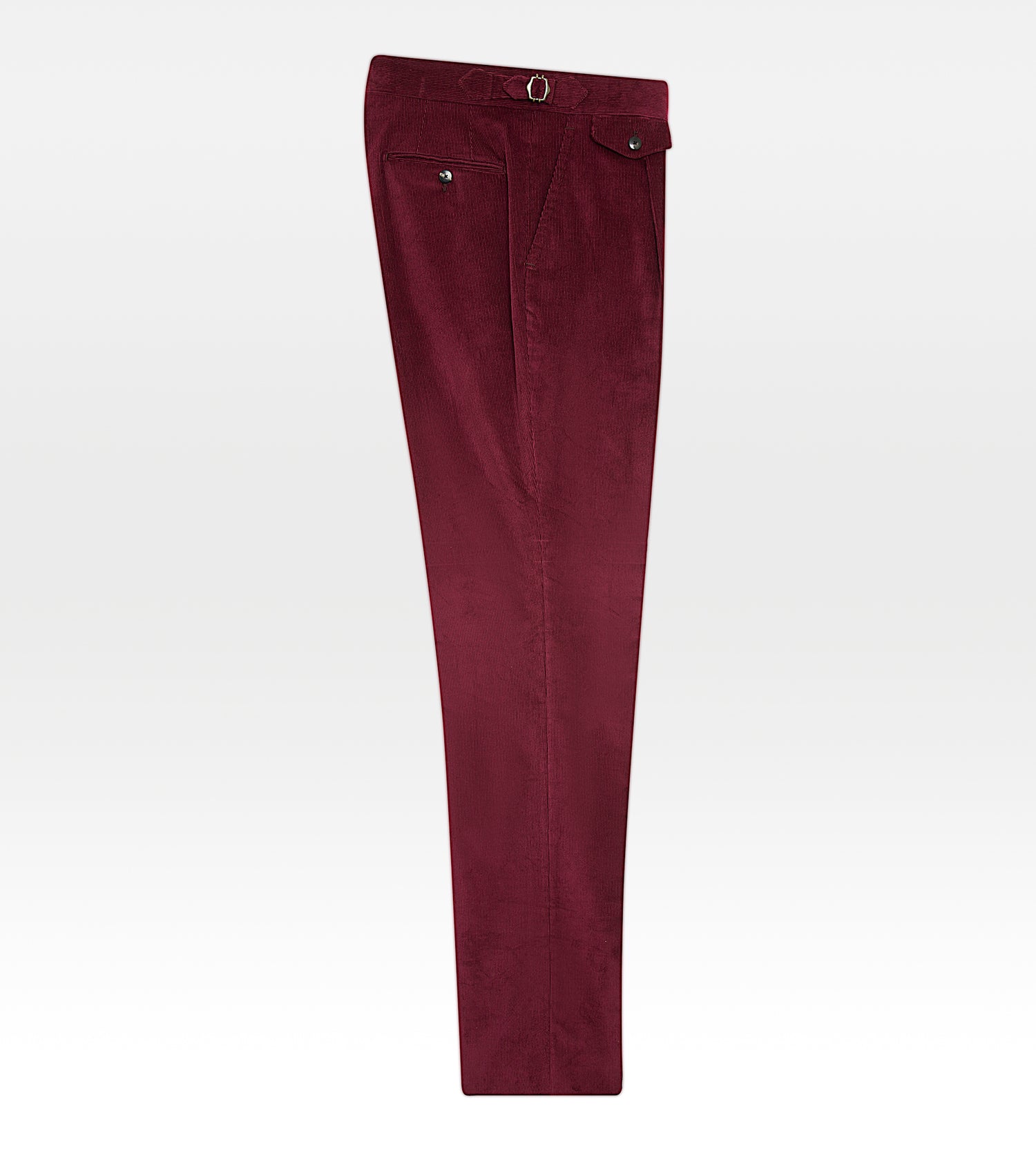 Pantalon en velours côtelé framboise