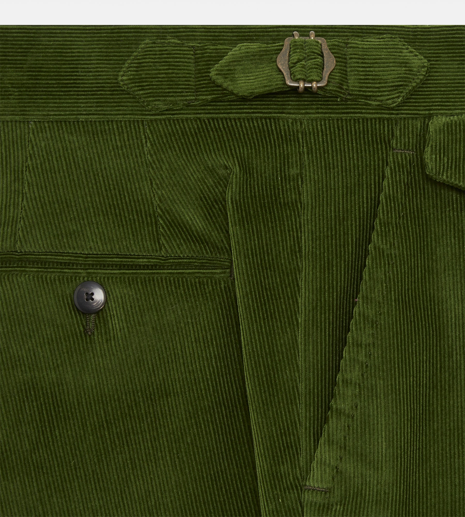 Pantalon en velours côtelé vert