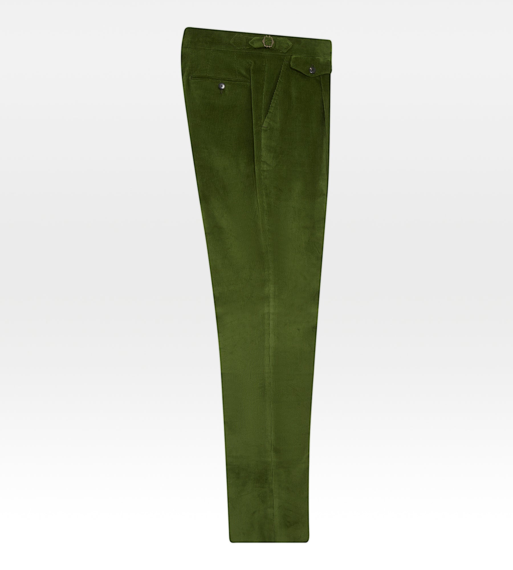 Pantalon en velours côtelé vert