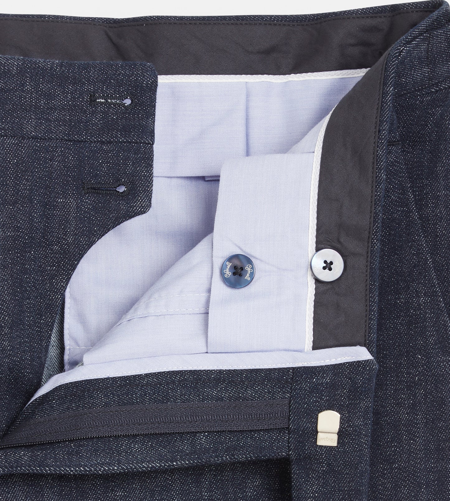 Pantalon en coton mélangé denim