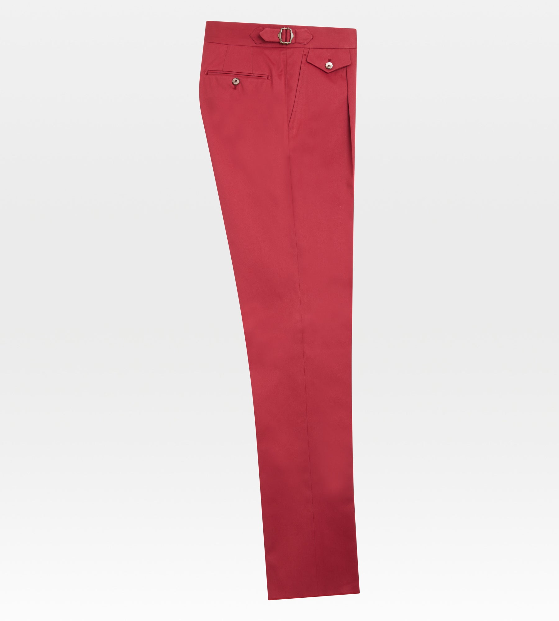 Pantalon sartorial en coton framboise
