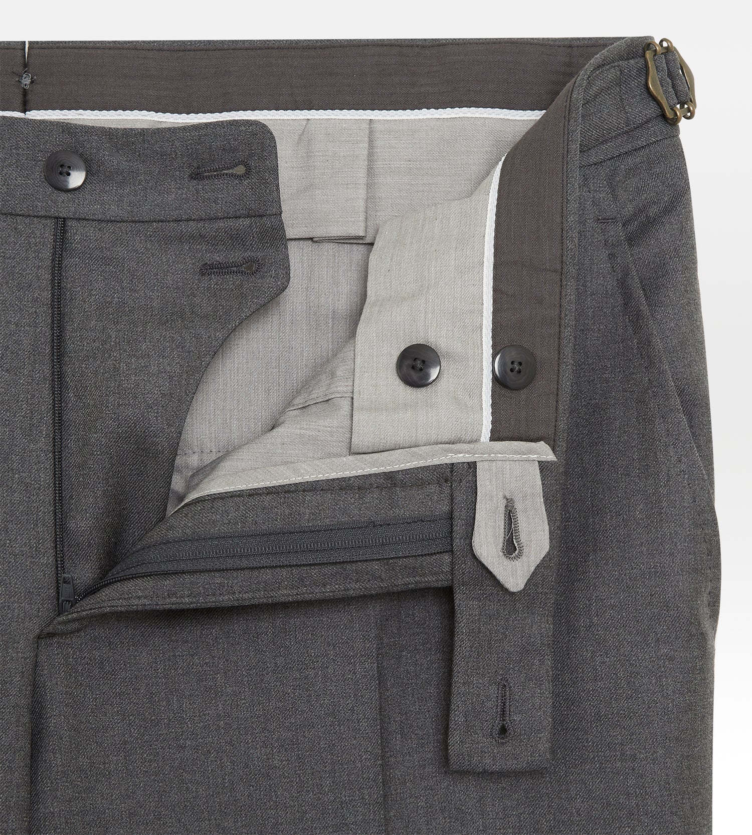Pantalon en laine gris foncé