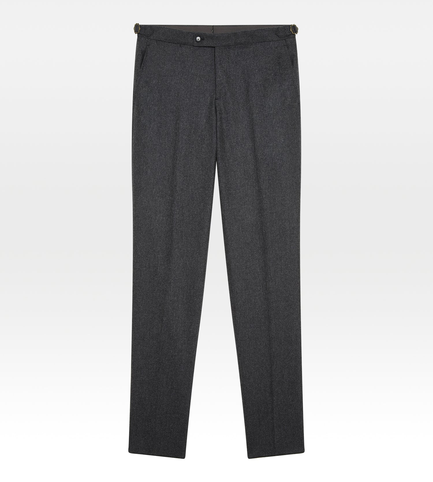 Pantalon en flanelle de laine gris foncé