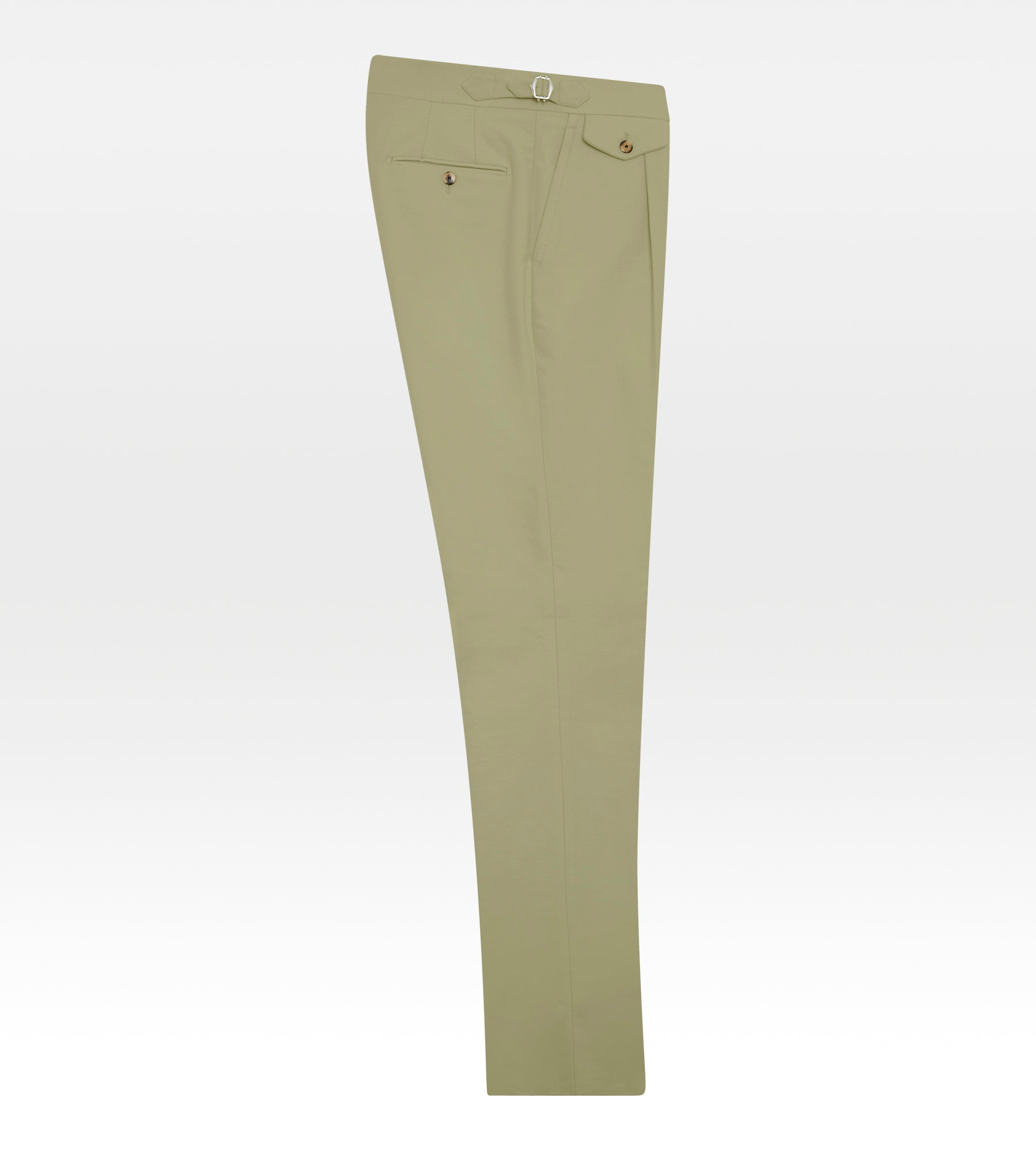 Pantalon en laine kaki