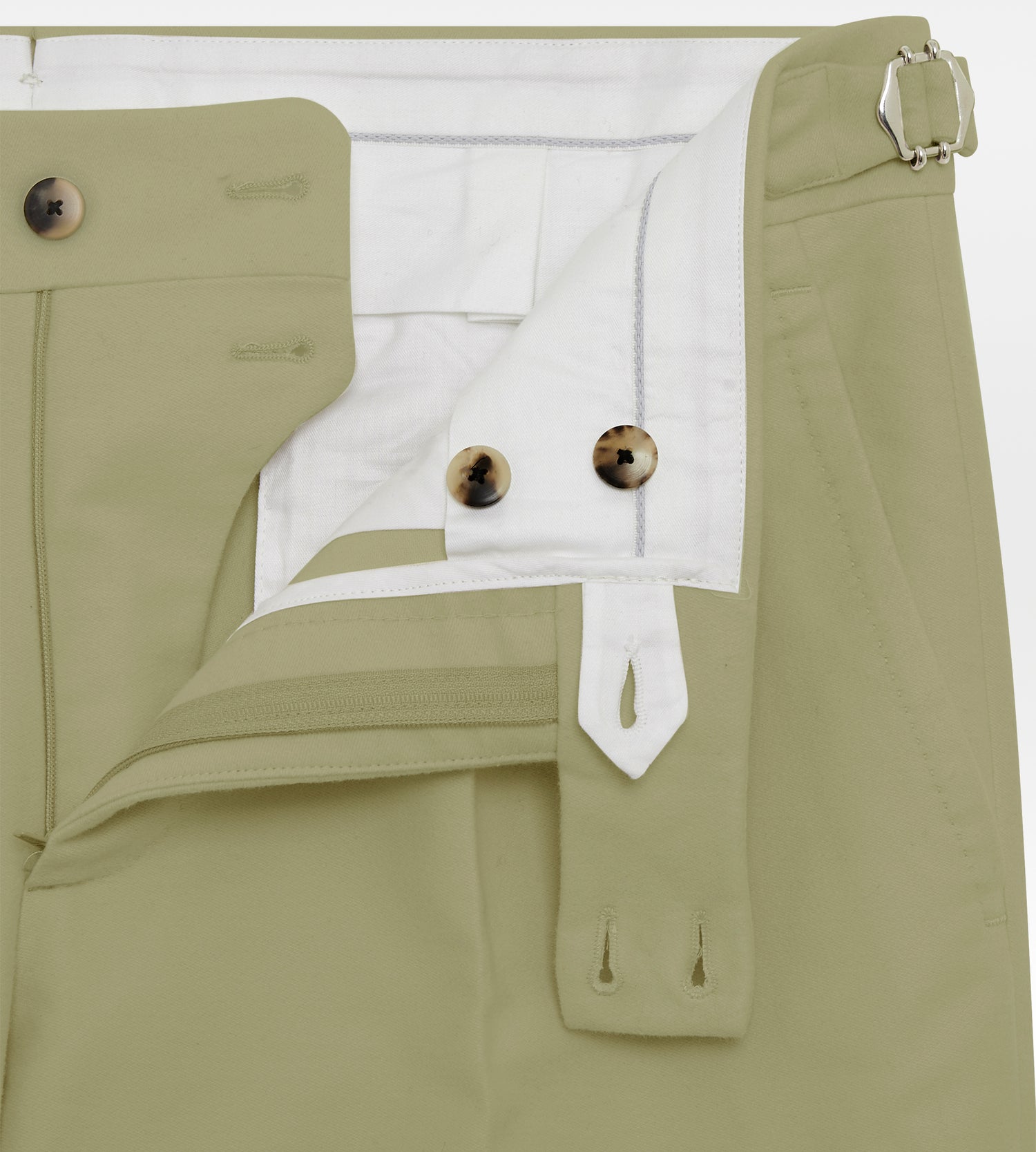 Pantalon en laine kaki