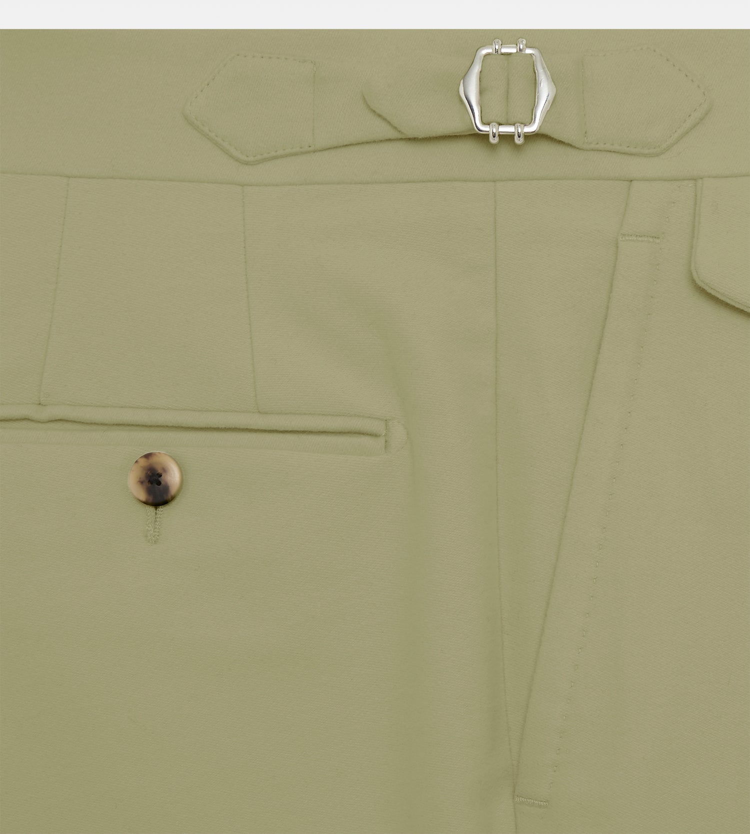 Pantalon en laine kaki