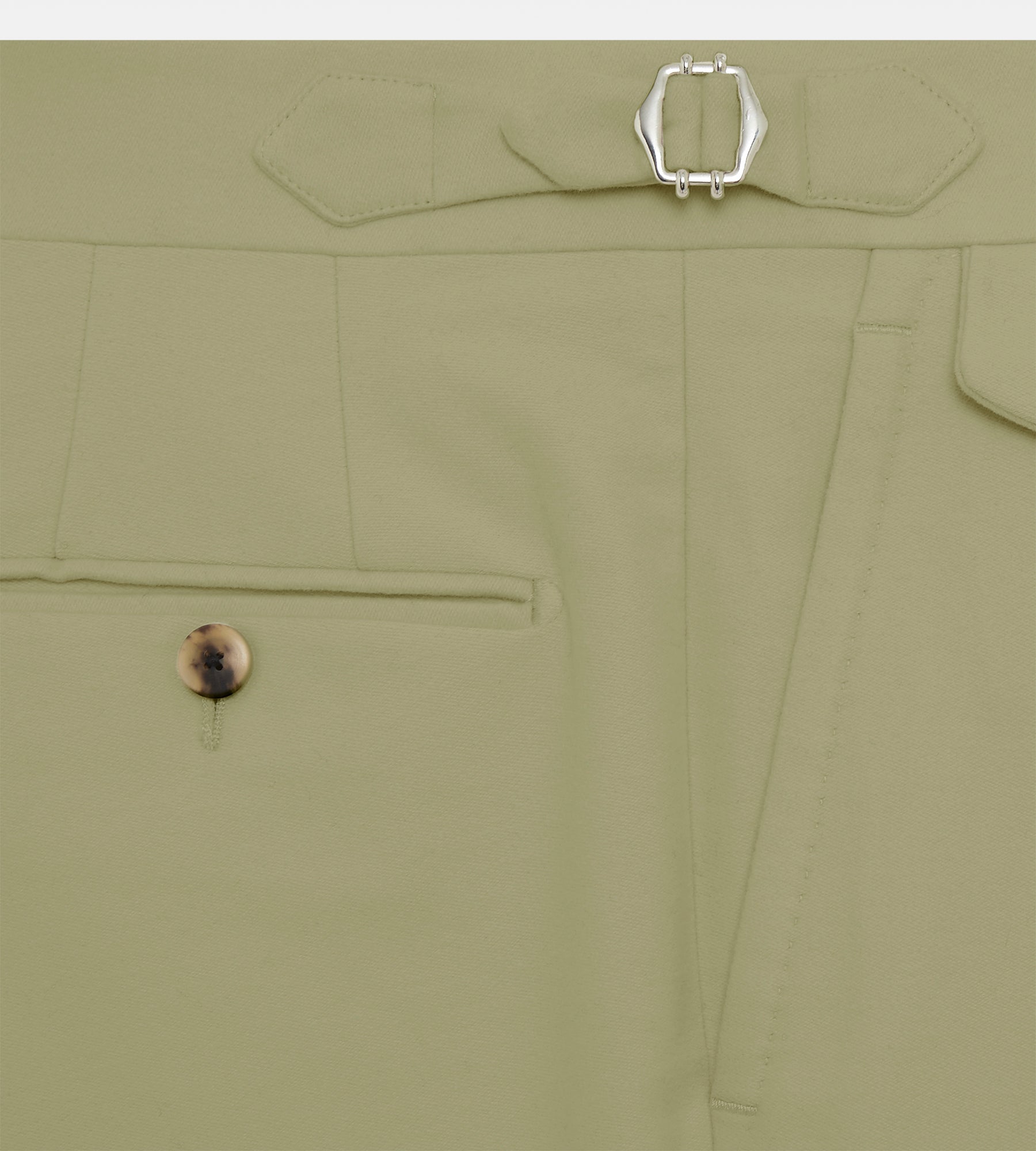 Pantalon en laine kaki