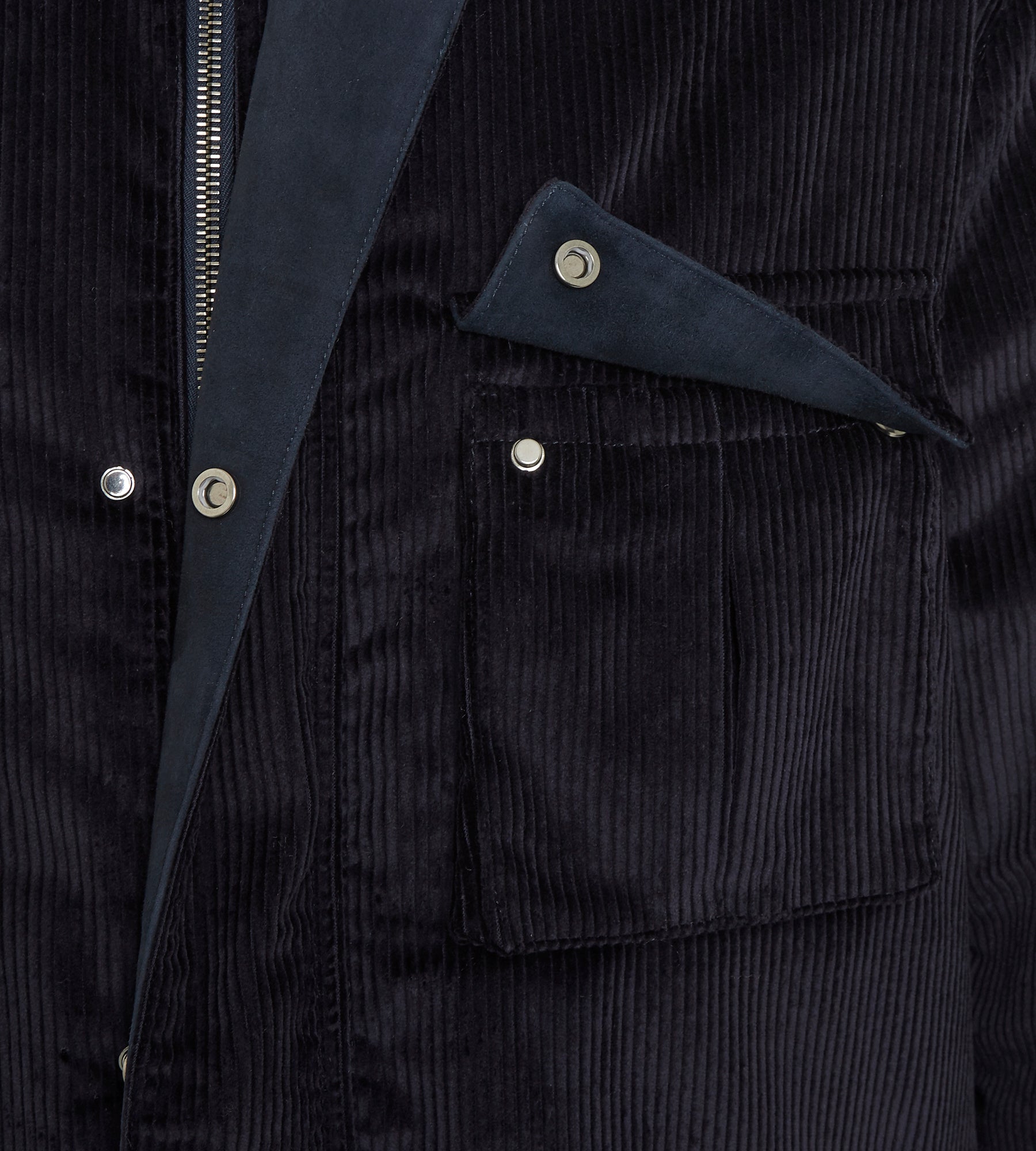 Veste en velours côtelé bleu marine