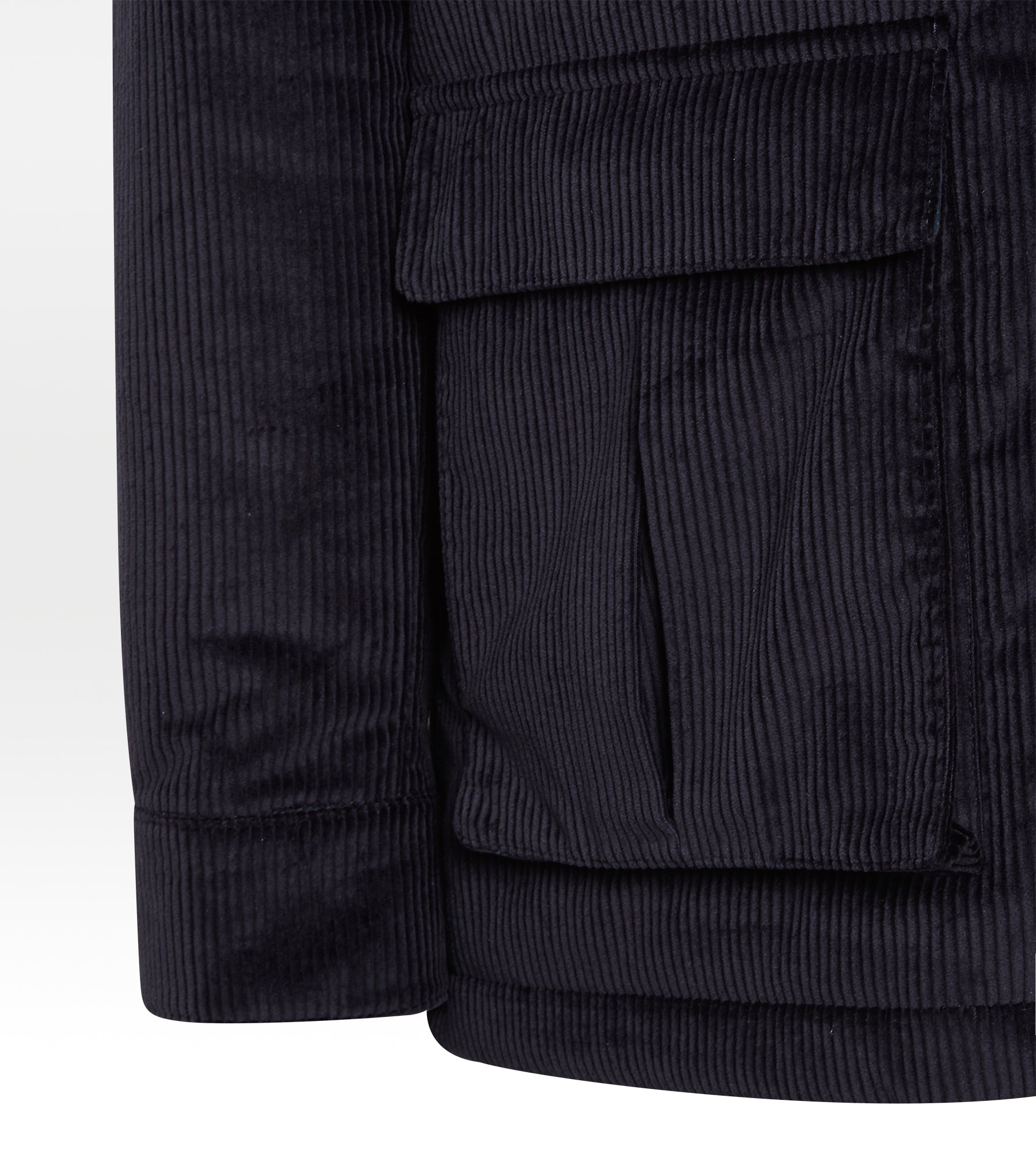 Veste en velours côtelé bleu marine