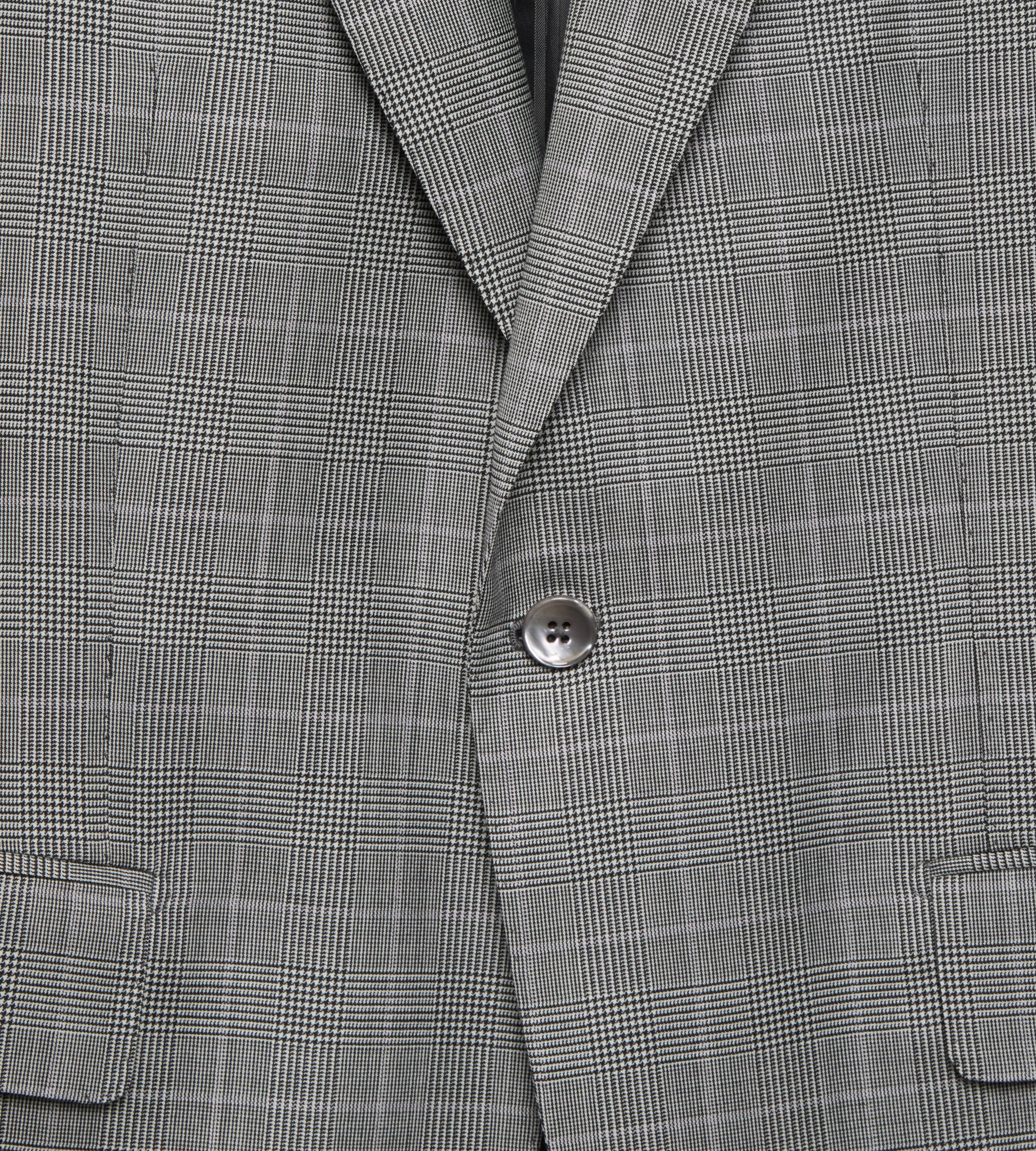 Costume 3 pièces gris en laine à motif Prince de Galles