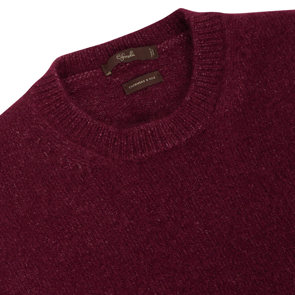 Pull en cachemire & soie cerise