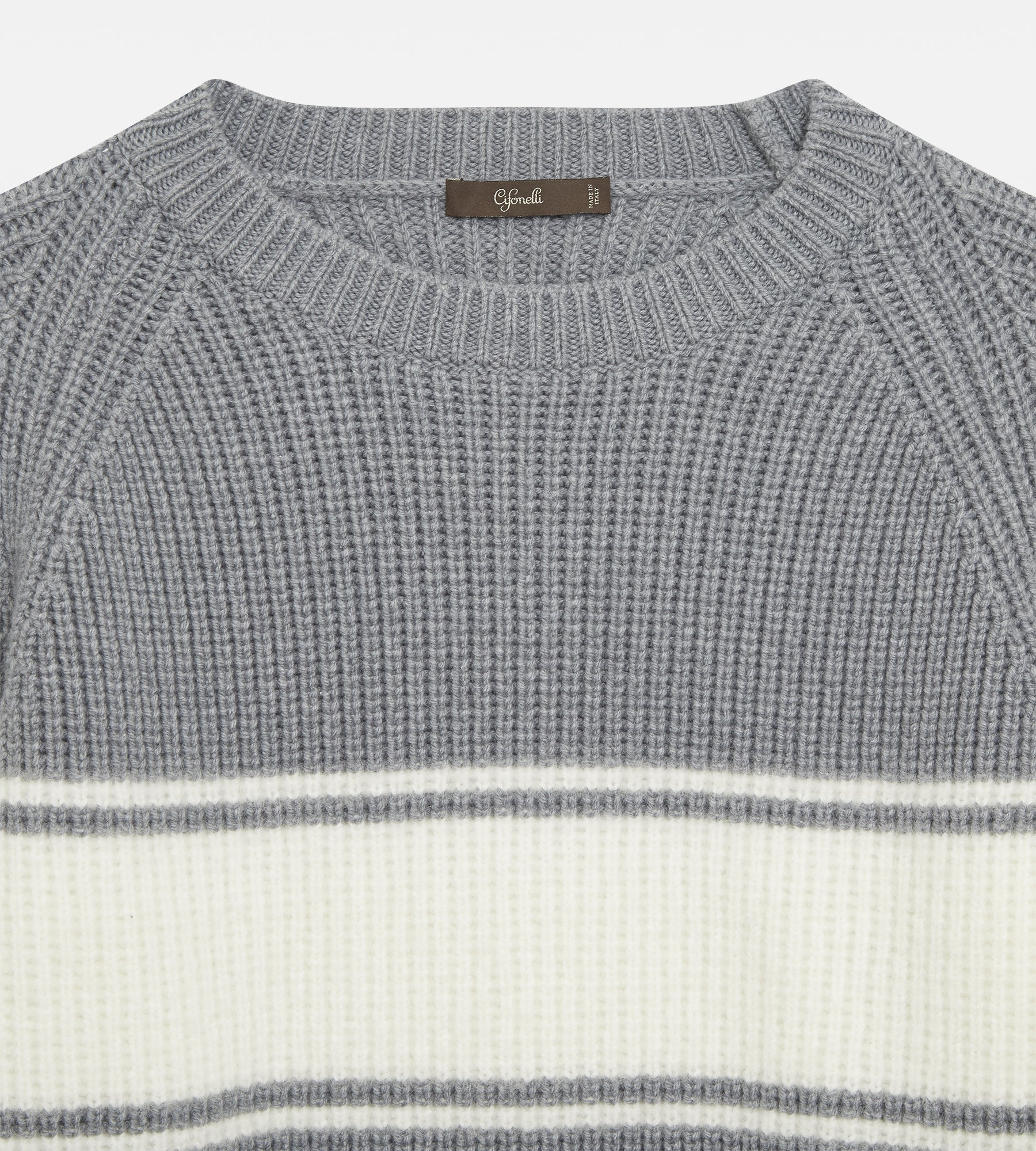 Pull gris en laine & cachemire