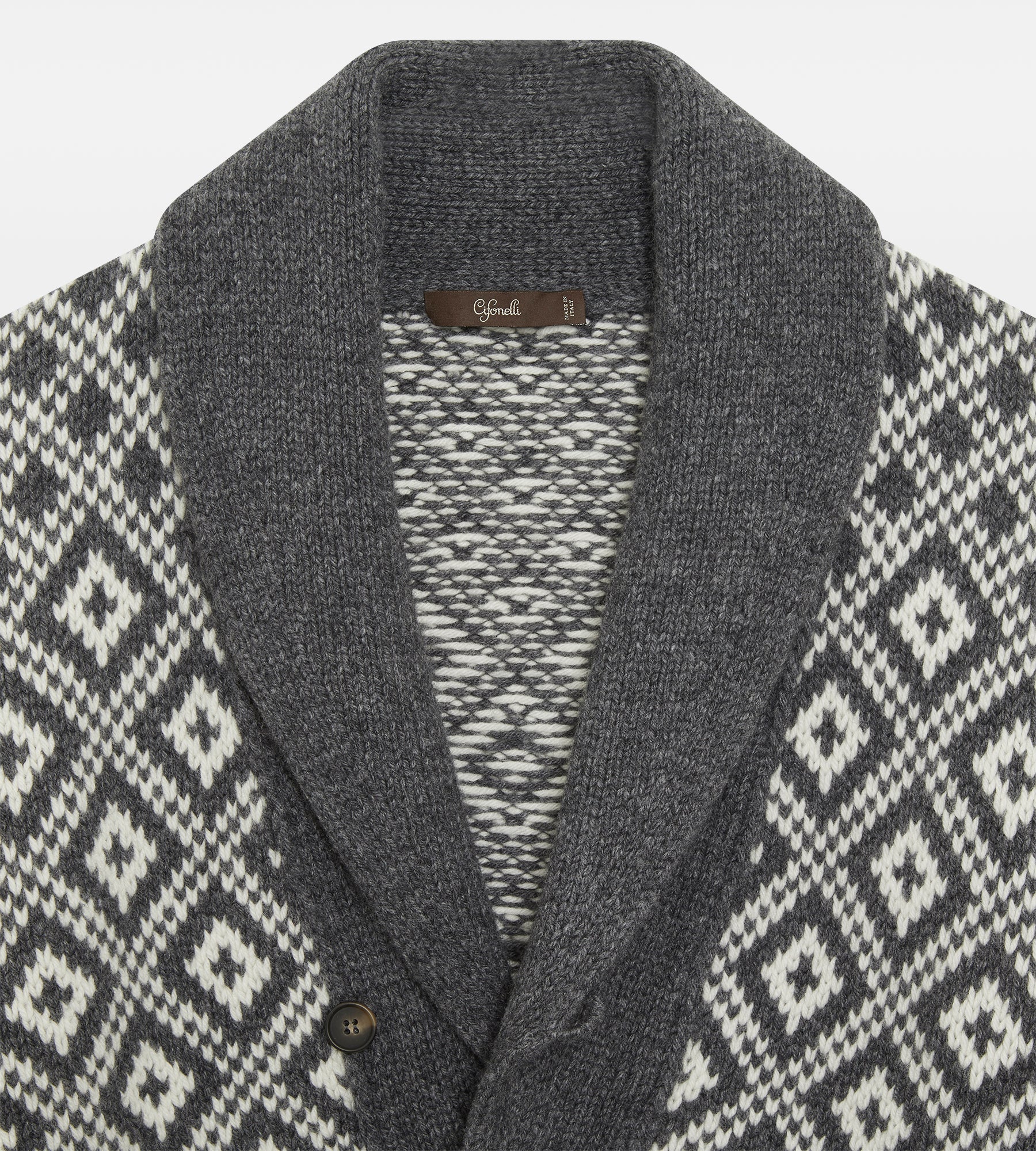 Cardigan gris en laine & cachemire