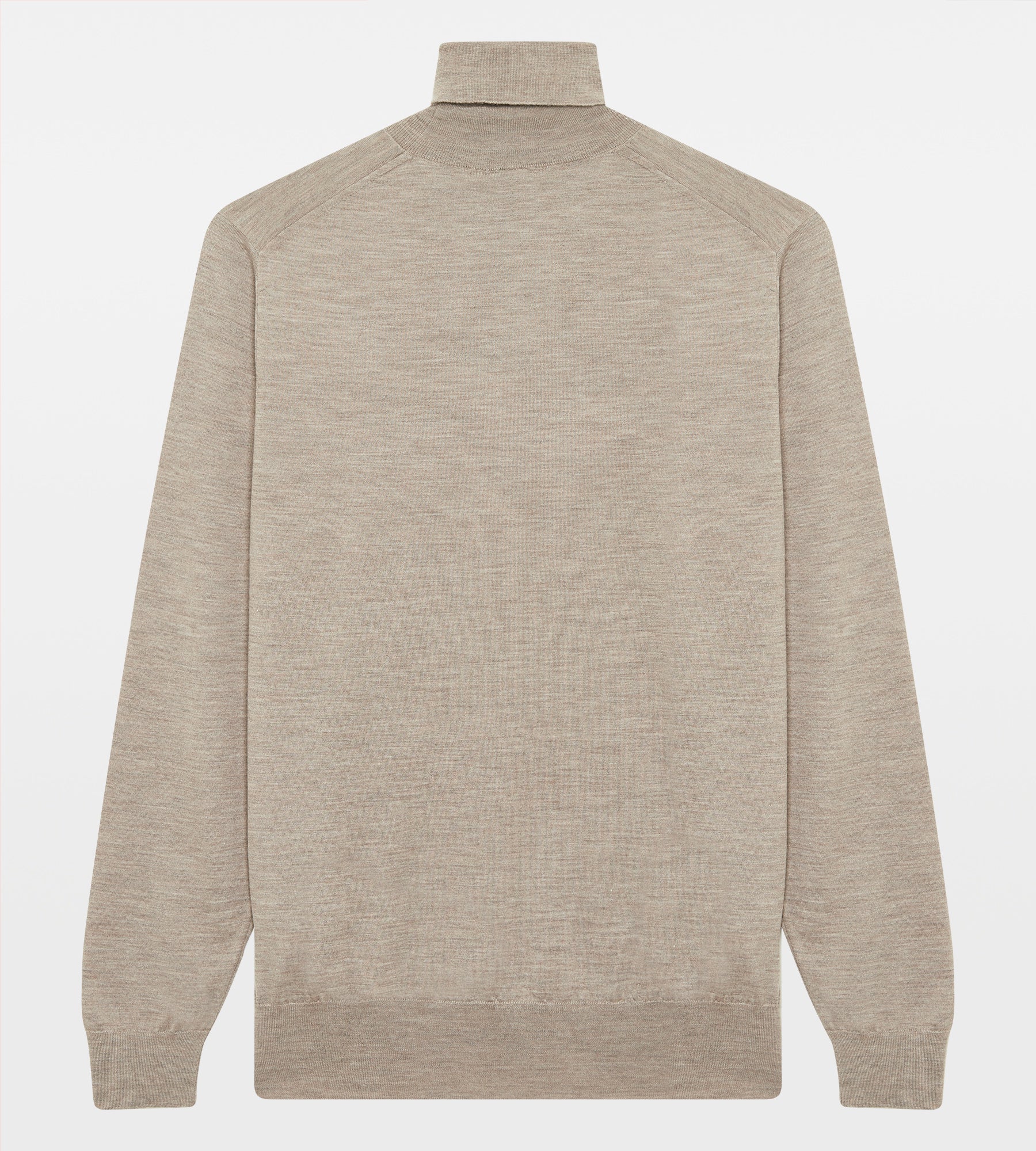 Pull beige en laine, cachemire & soie col roulé