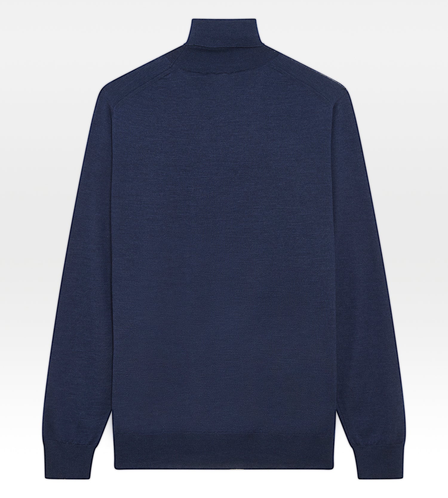 Pull bleu marine en laine, cachemire & soie col roulé