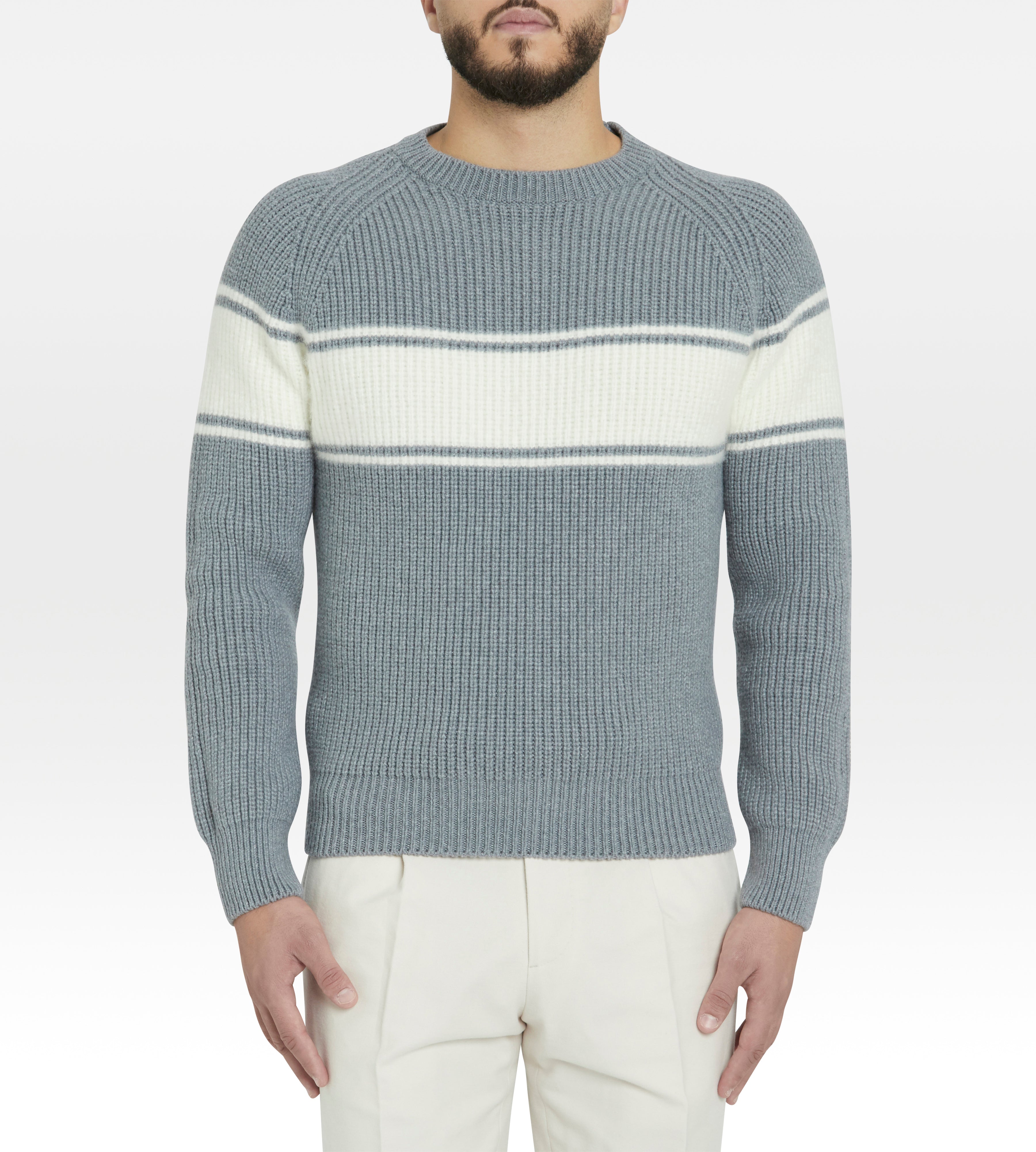 Pull gris en laine & cachemire