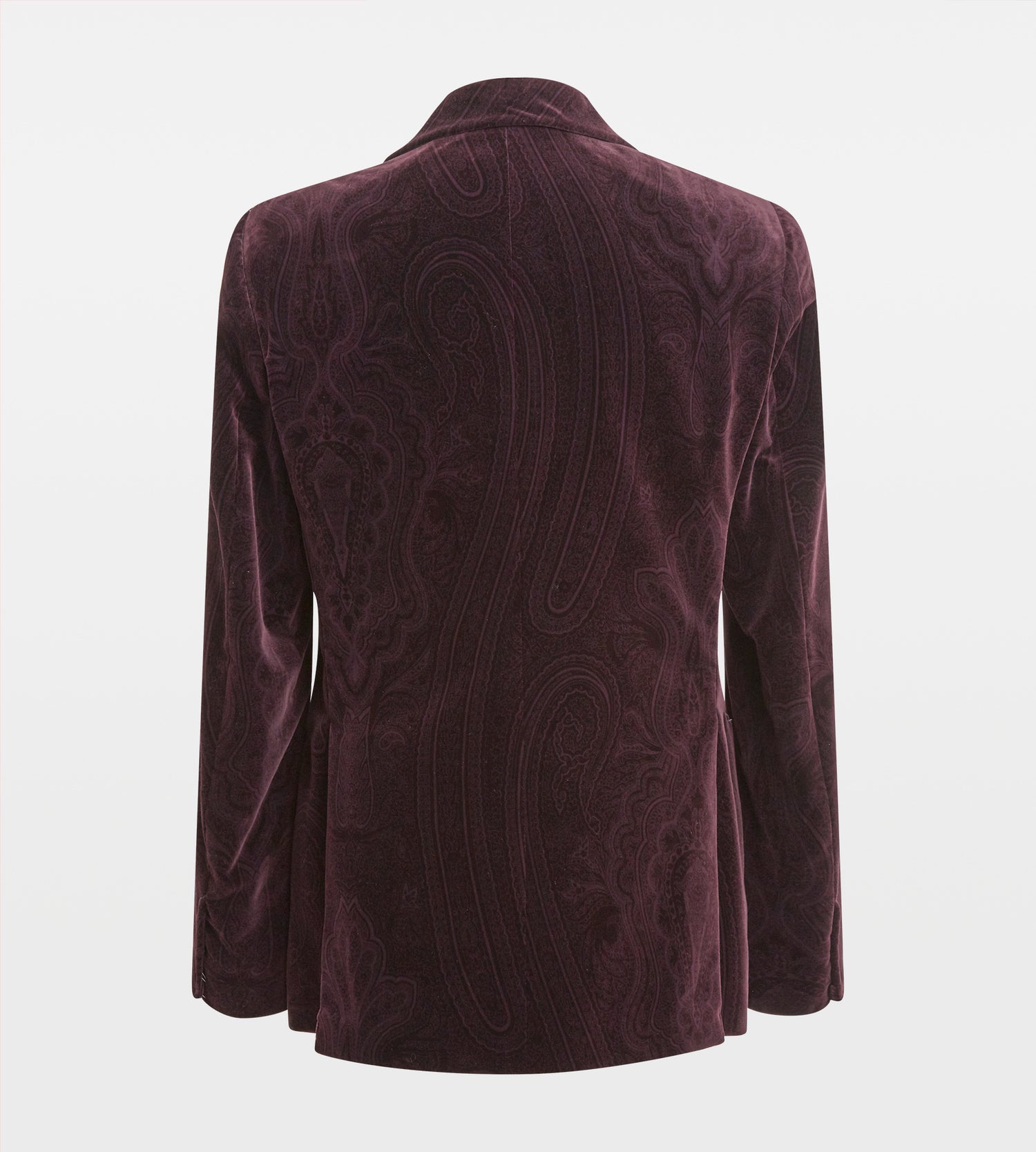 Veste bordeaux en velours imprimée