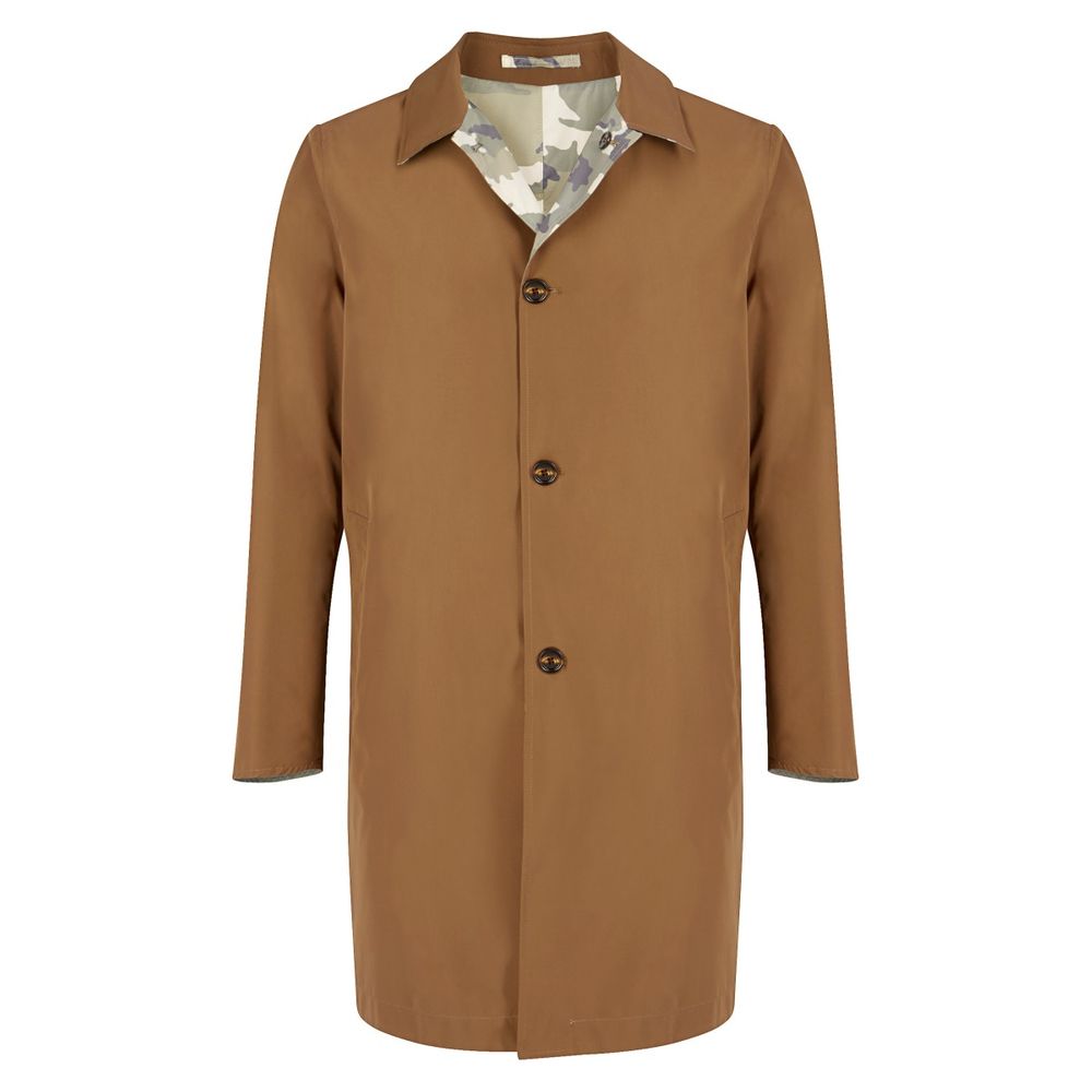 Trench camel reversible camouflage