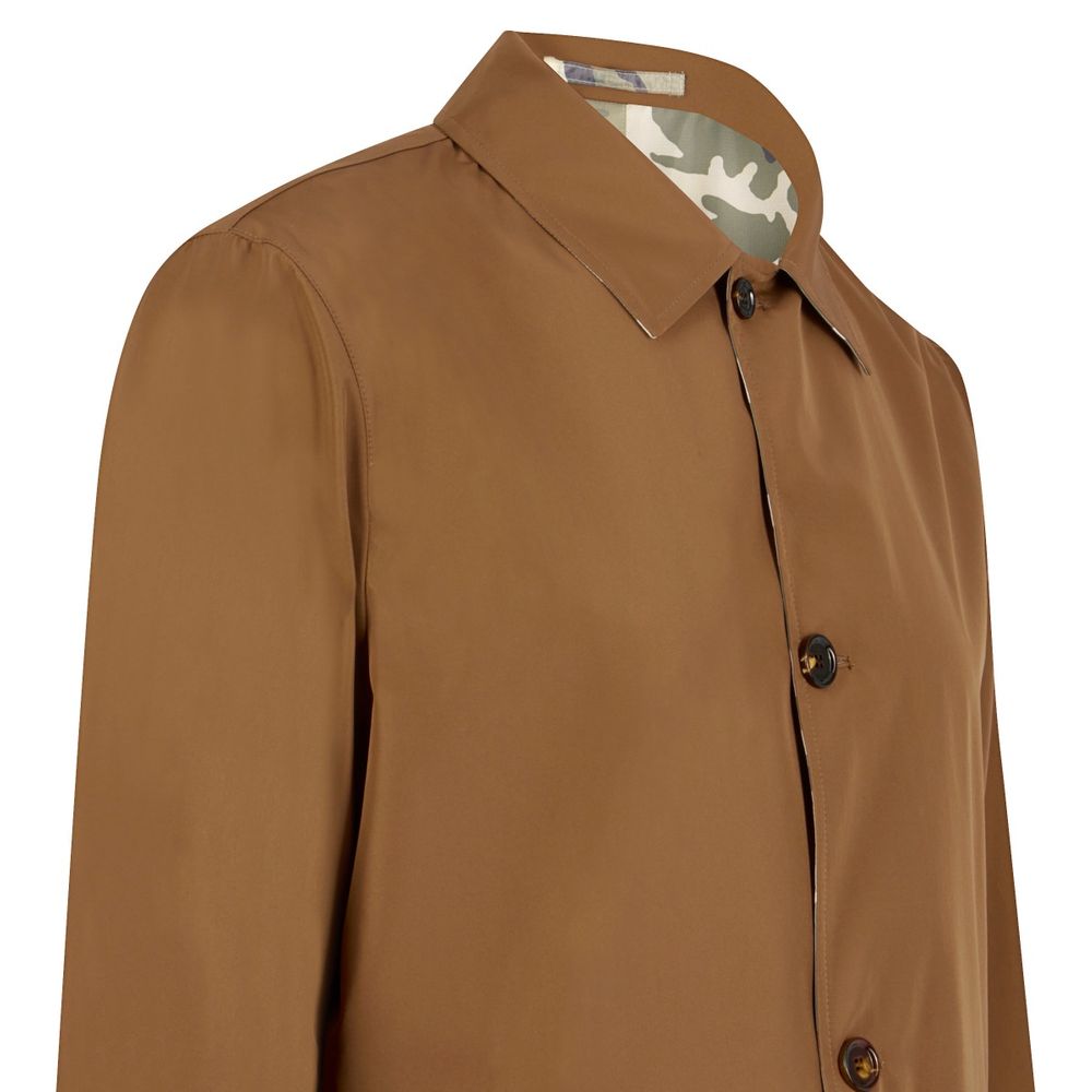 Trench camel reversible camouflage