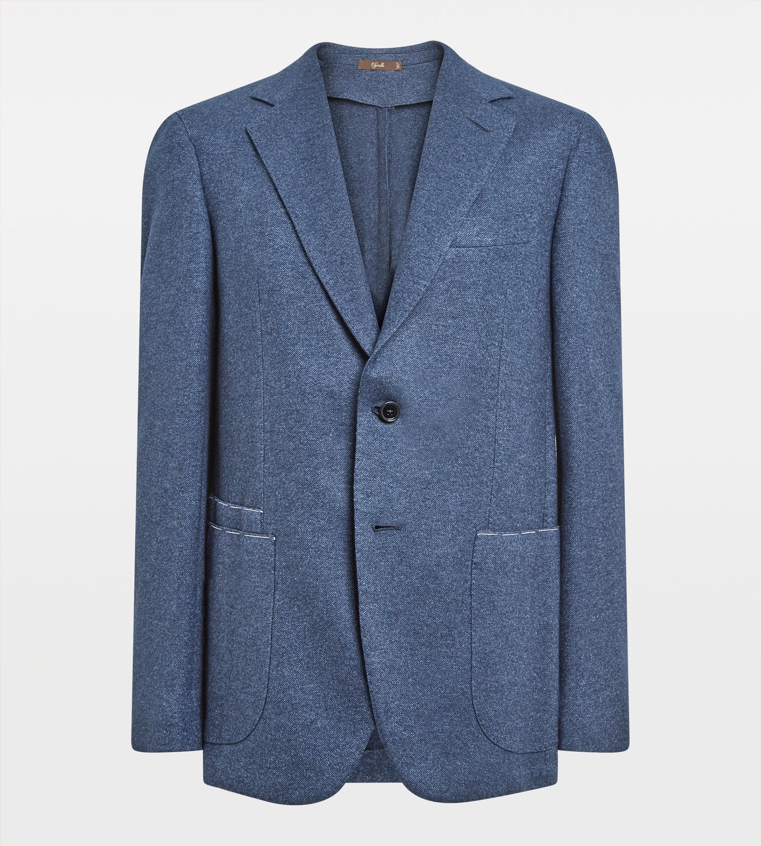 Veste bleue en jersey de soie & cachemire
