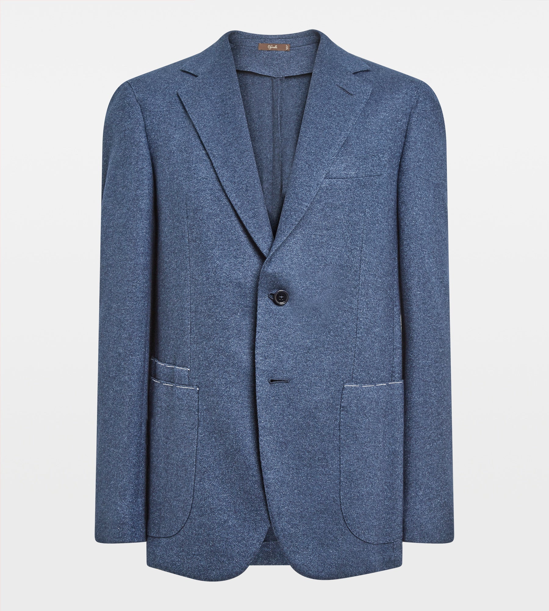 Veste bleue en jersey de soie & cachemire