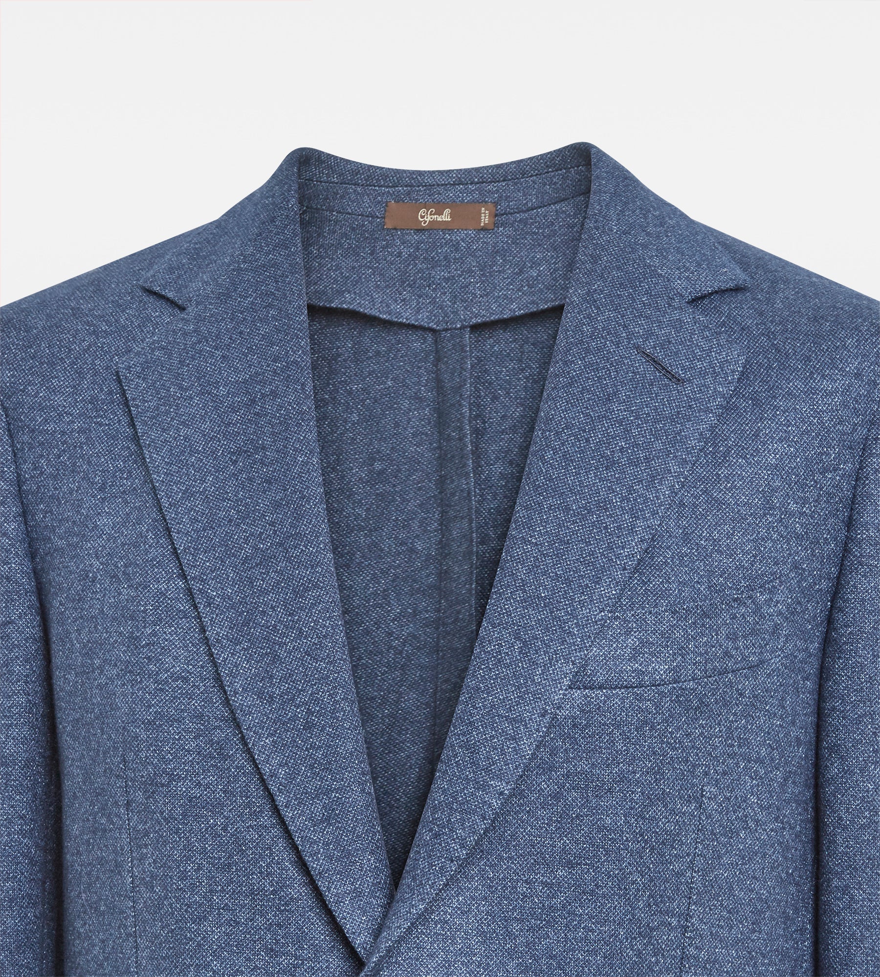 Veste bleue en jersey de soie & cachemire