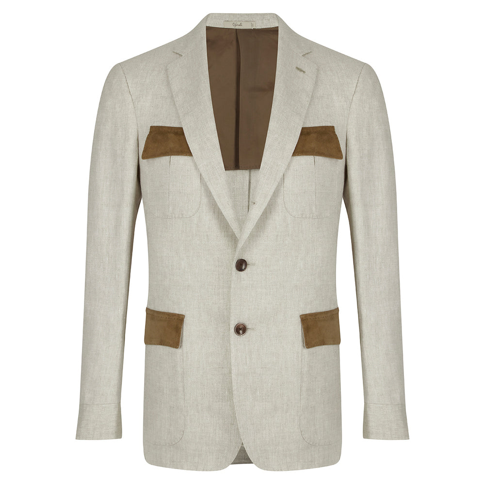 Veste Lorenzo beige en lin