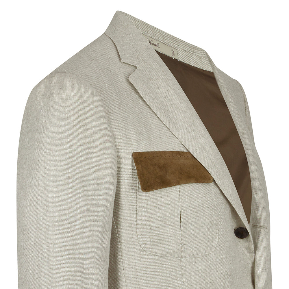 Veste Lorenzo beige en lin