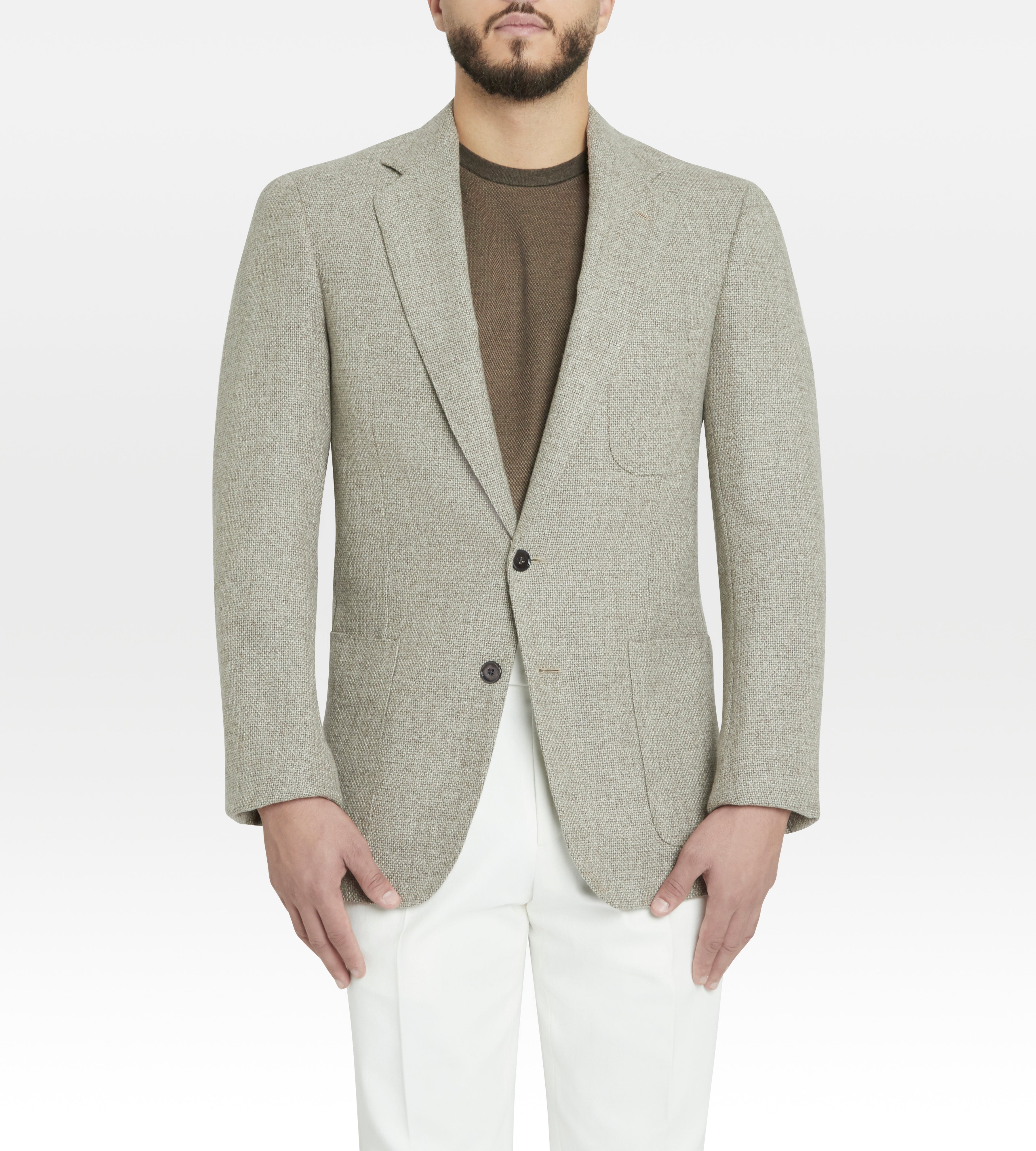 Veste beige en mélange de laine