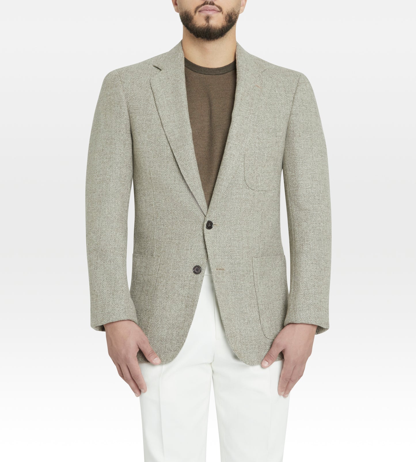 Veste en mélange de laine beige