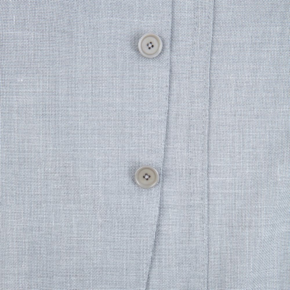 Veste en laine, soie & lin gris perle