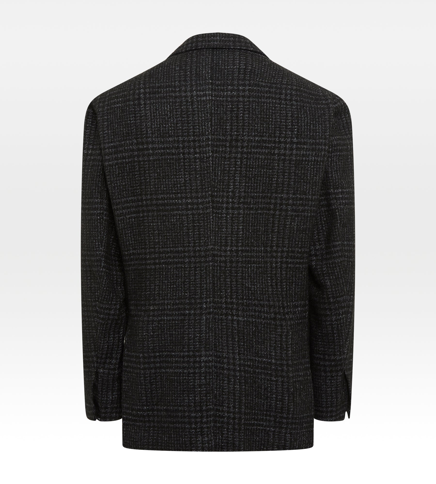 Veste noire en cachemire à motif Prince de Galles