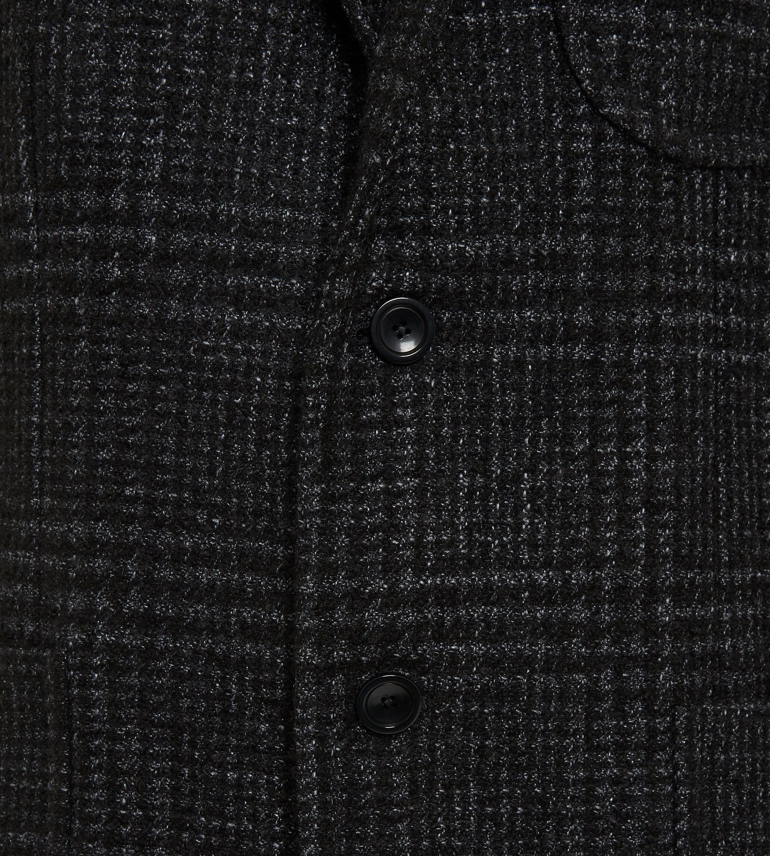 Veste noire en cachemire à motif Prince de Galles