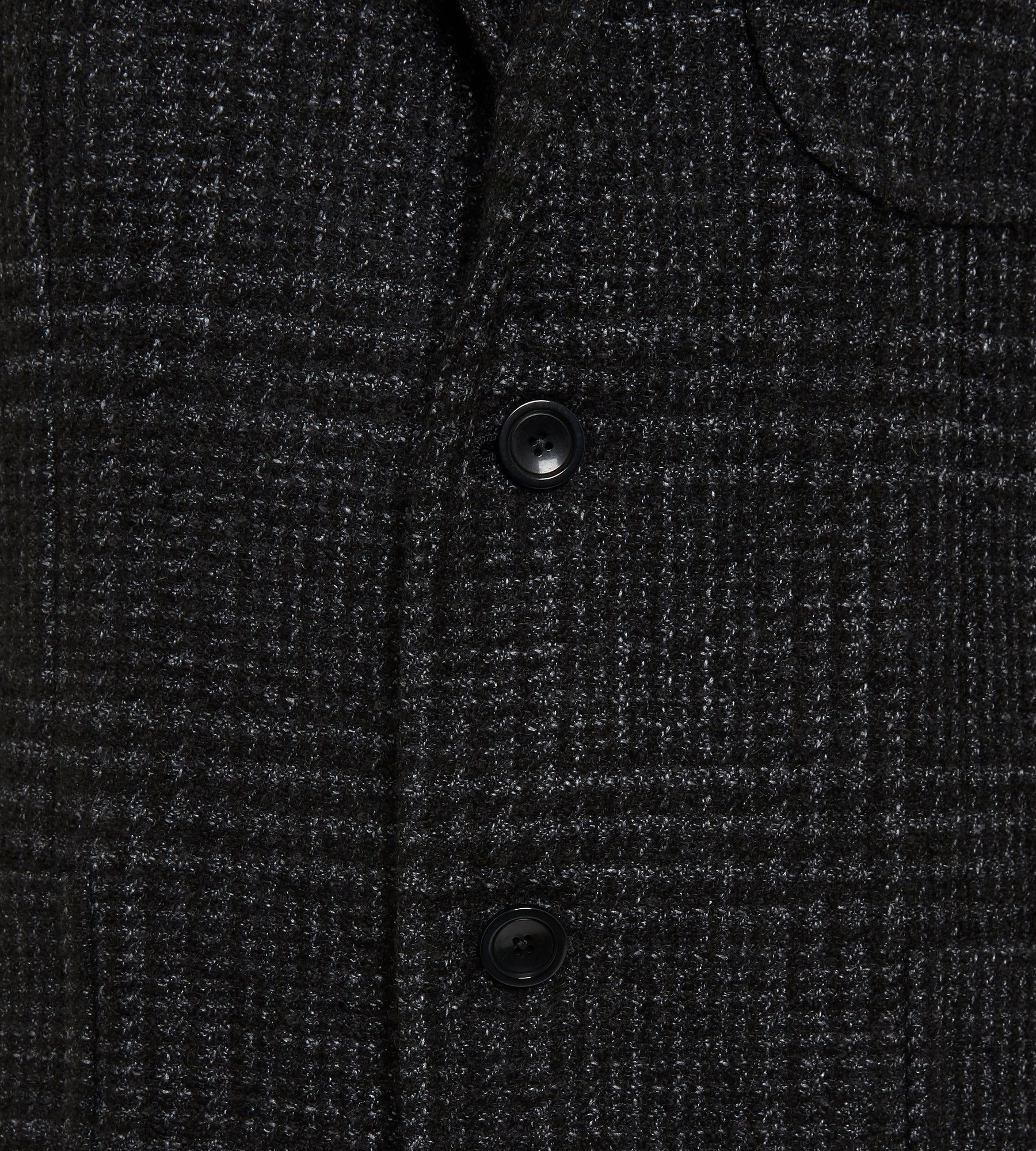 Veste noire en cachemire à motif Prince de Galles