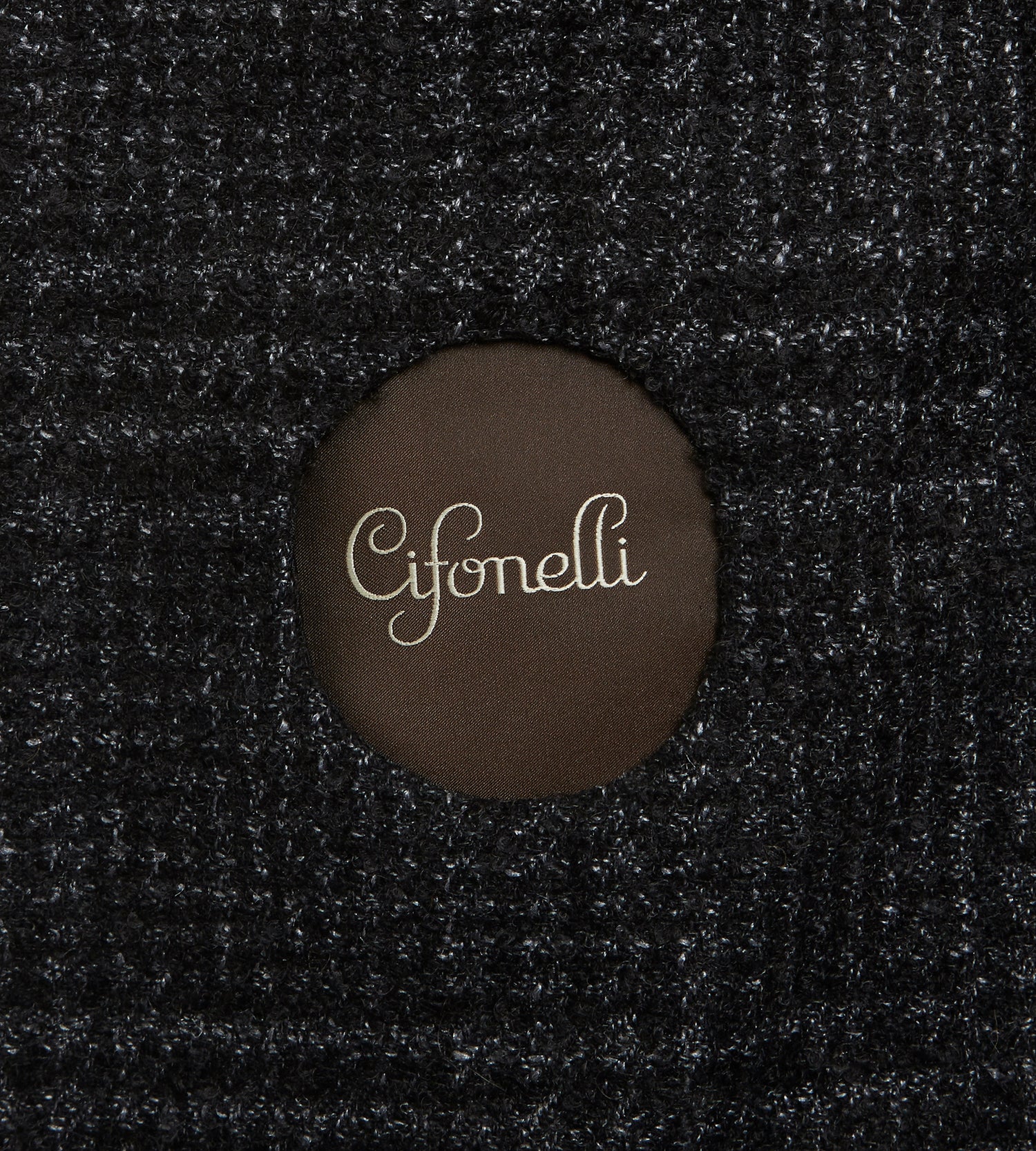 Veste noire en cachemire à motif Prince de Galles
