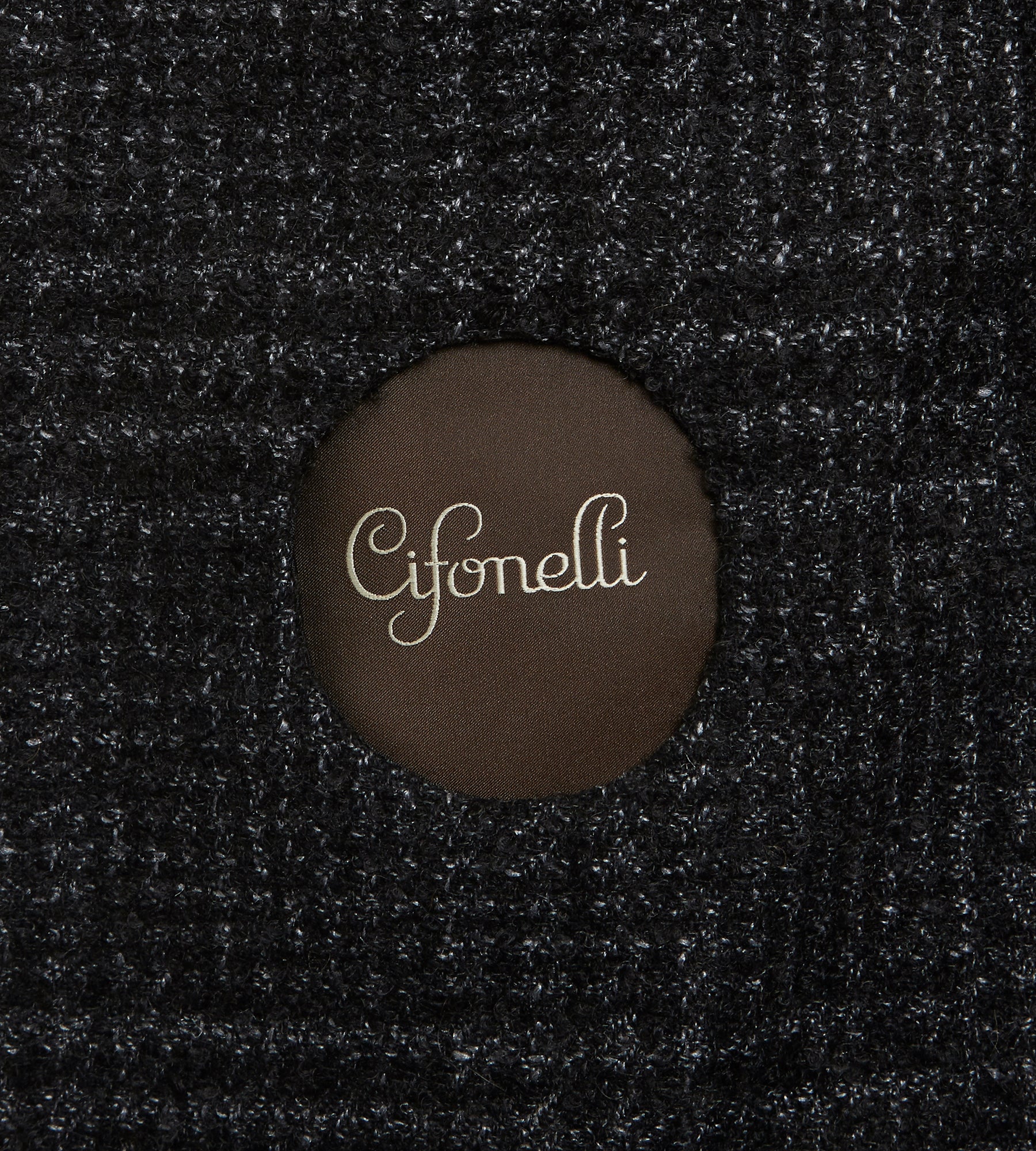 Veste noire en cachemire à motif Prince de Galles
