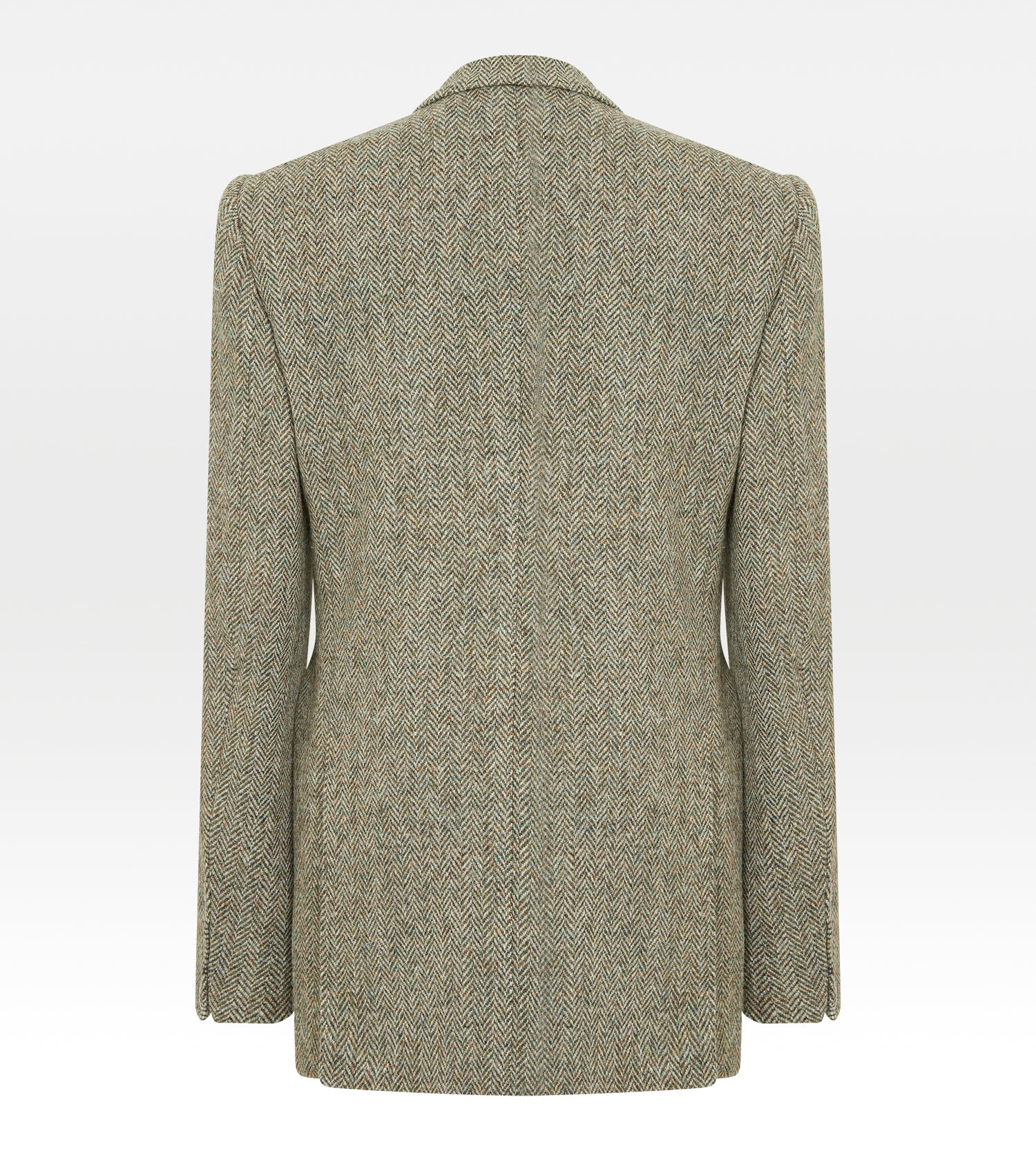 Veste verte à motif chevrons Harris Tweed