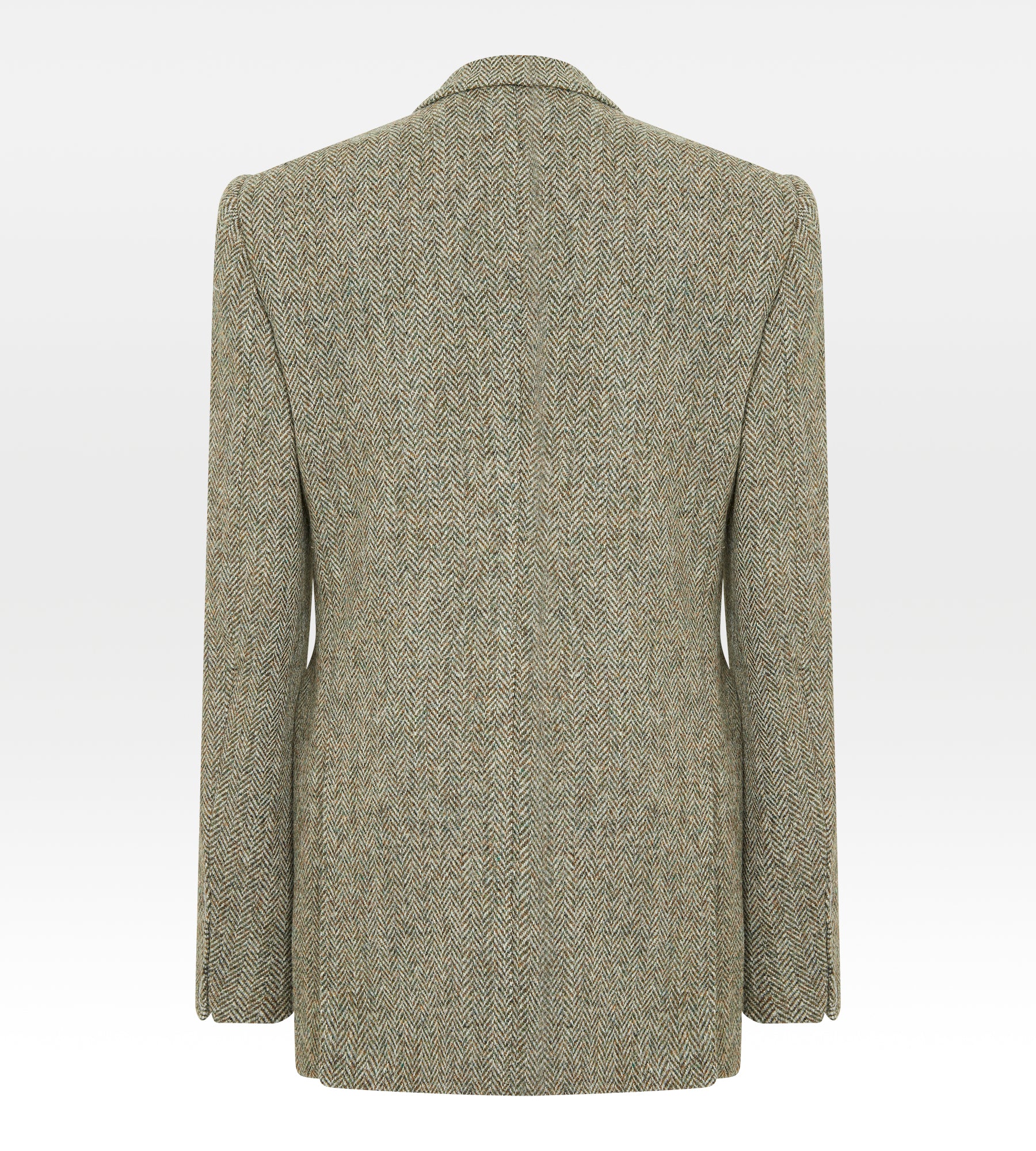 Veste verte à motif chevrons Harris Tweed