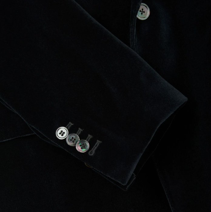 Veste noire en velours