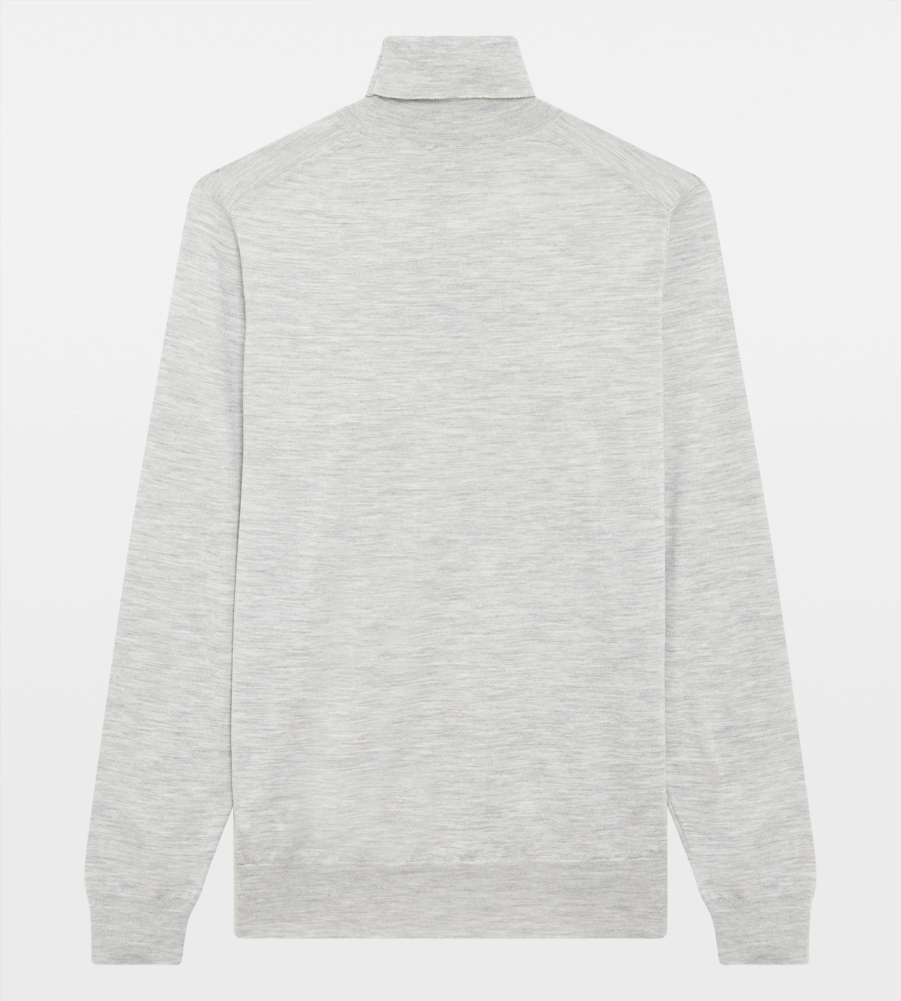 Pull col roulé gris en laine, cachemire & soie
